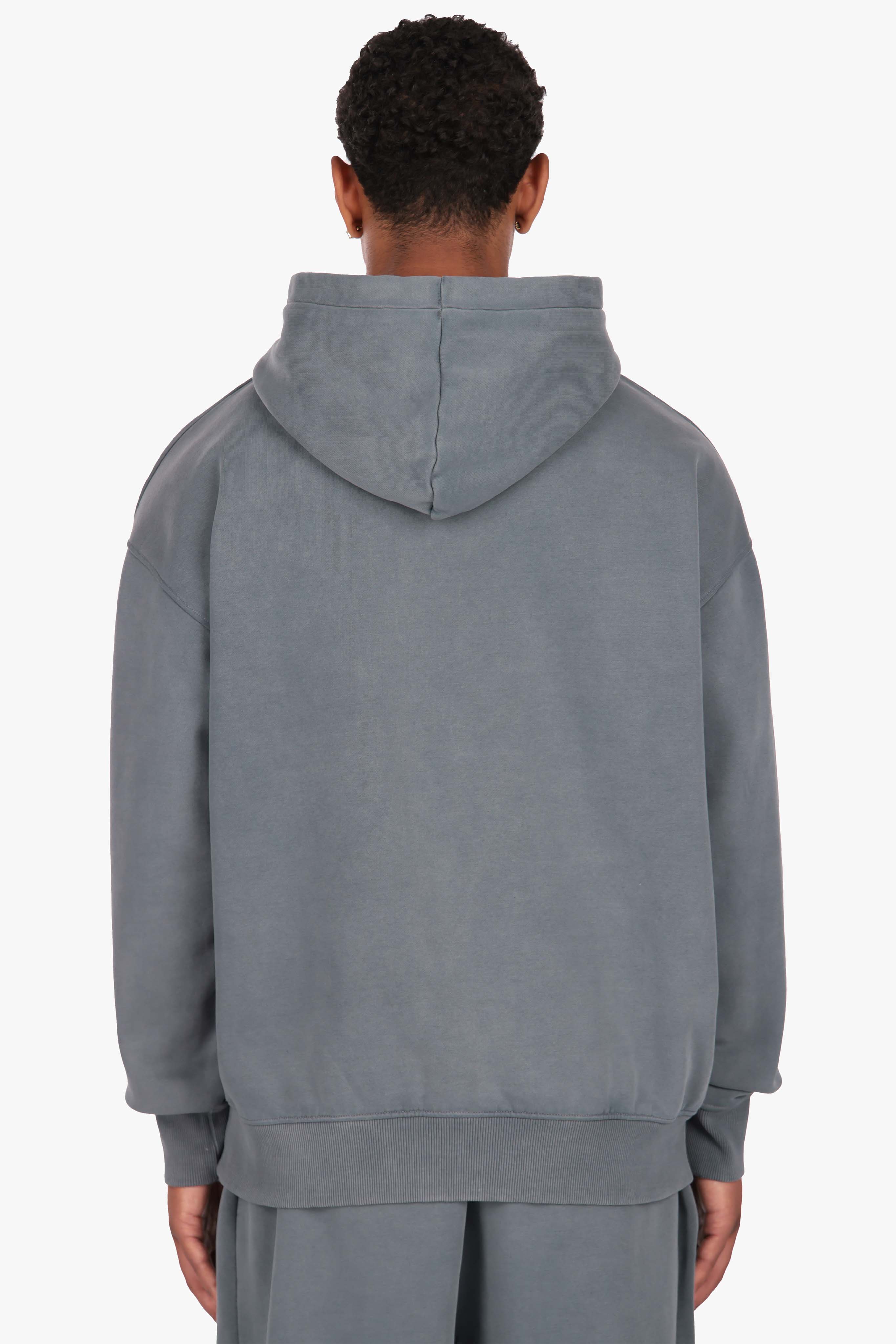 HEAVY OVERSIZE HD LOGO HOODIE WASHED GREY