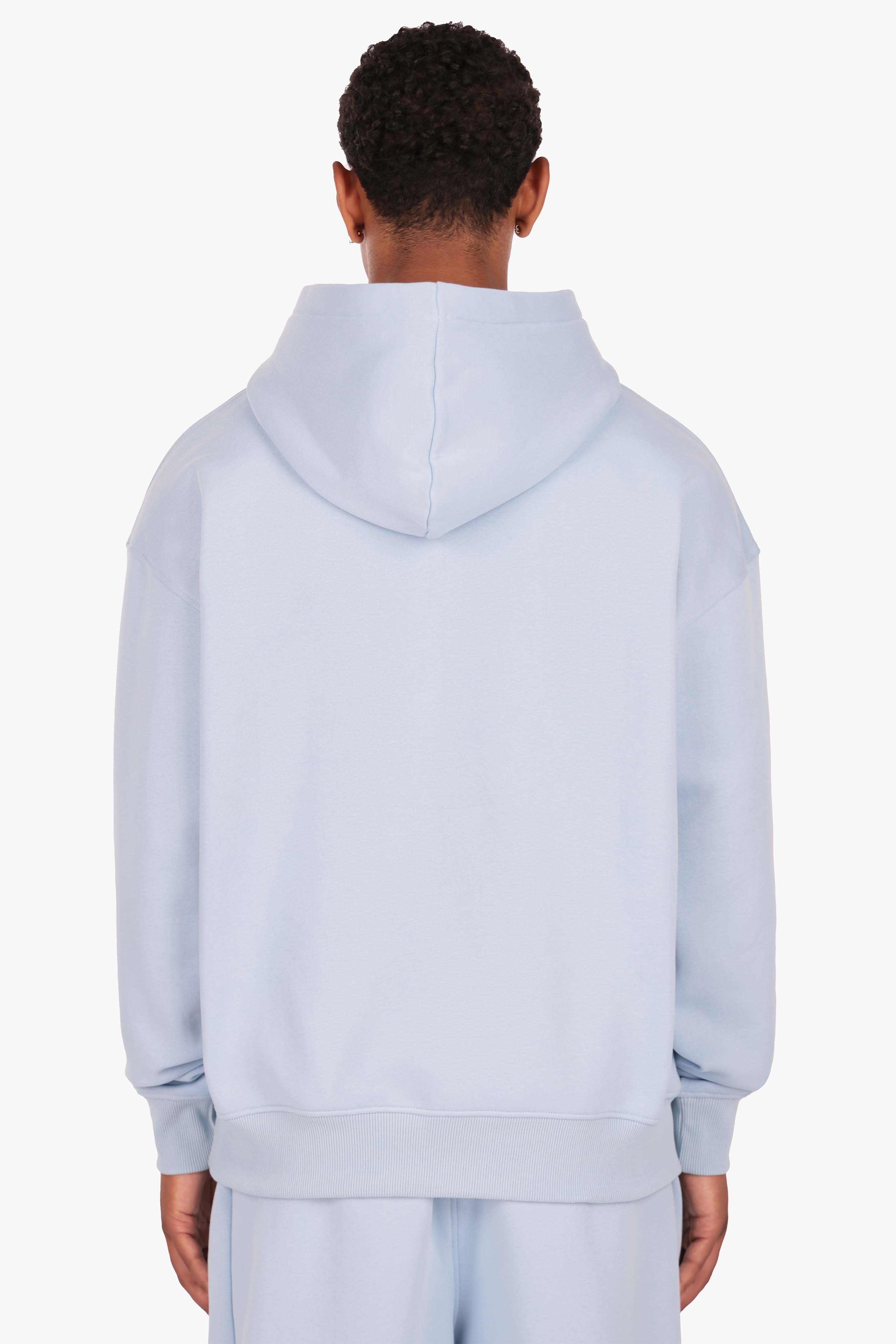 HEAVY OVERSIZE HD LOGO HOODIE BABY BLUE