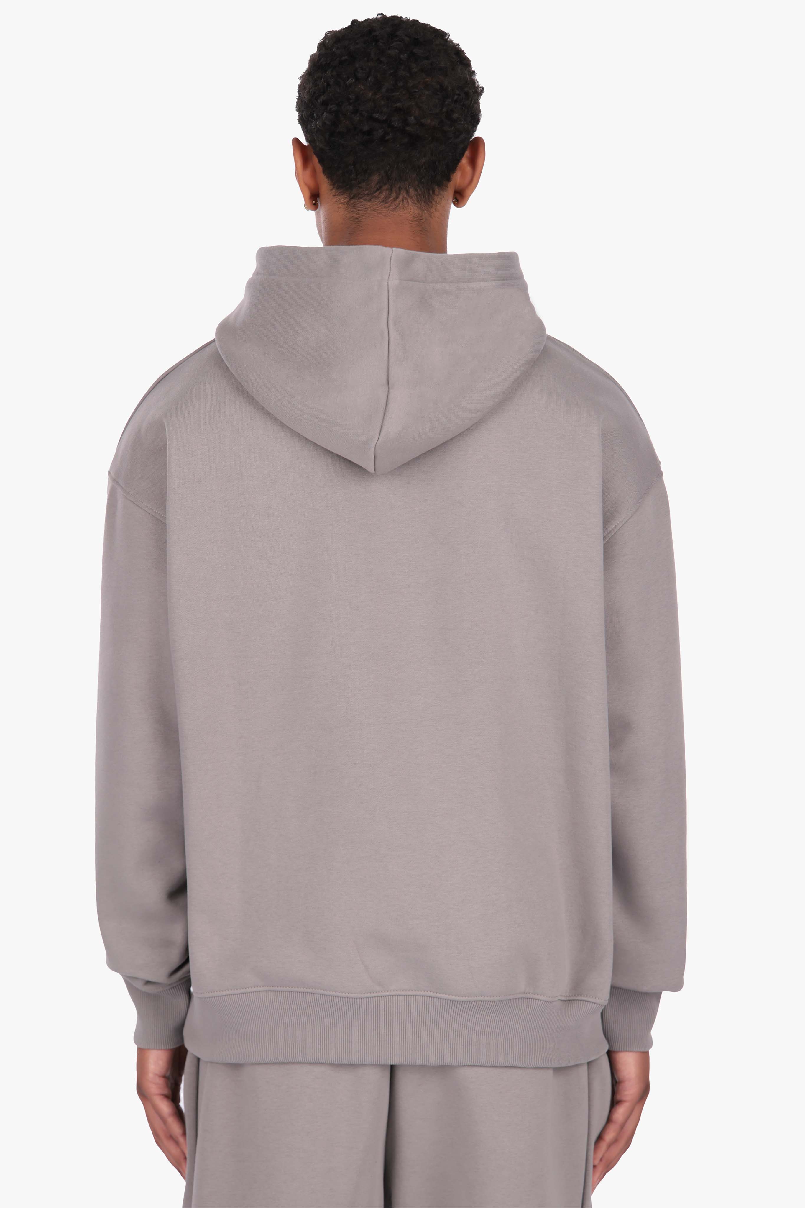 HEAVY OVERSIZE HD LOGO HOODIE  GREY