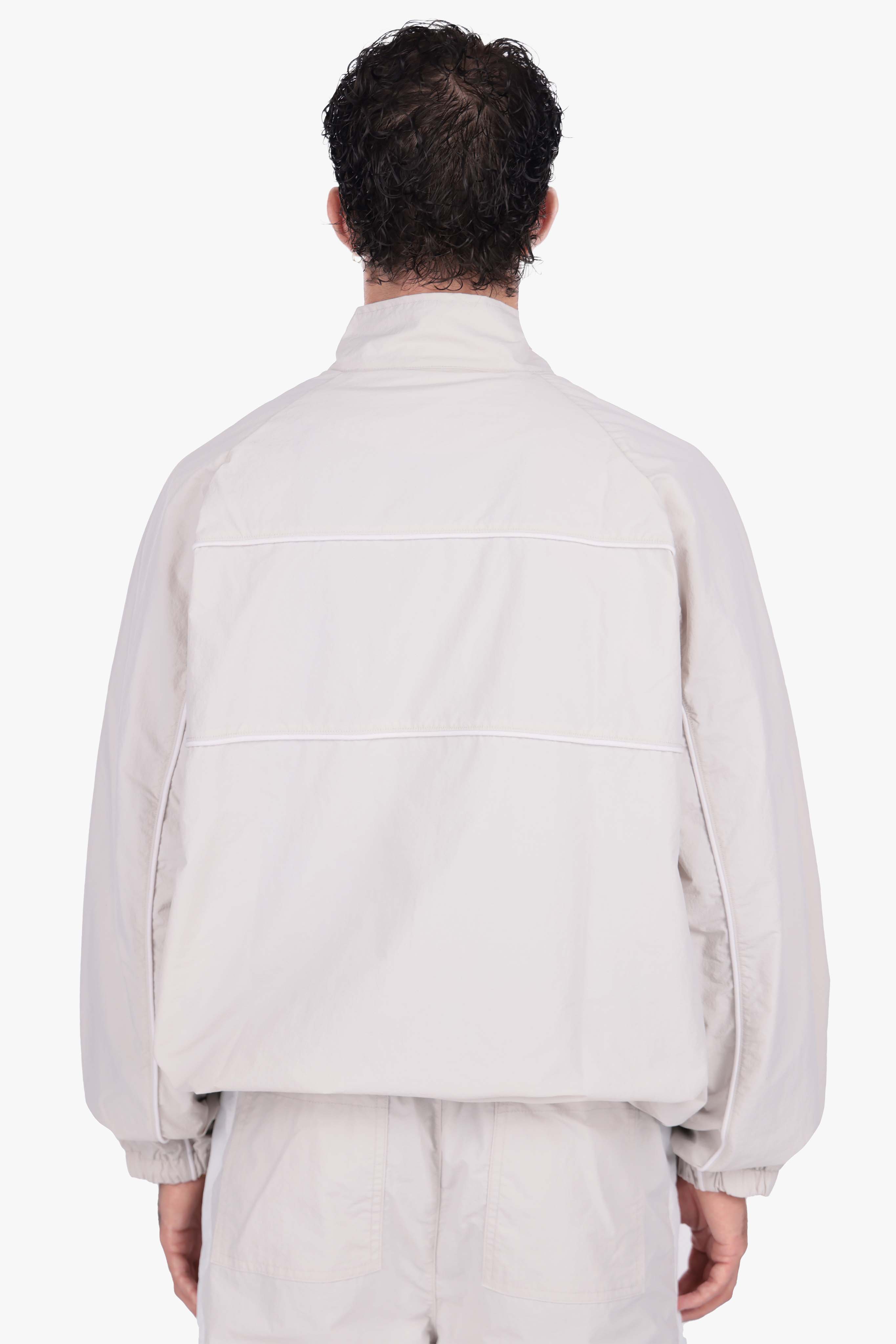 DROPSIZE STRIPE TRACK JACKET LIGHT GREY
