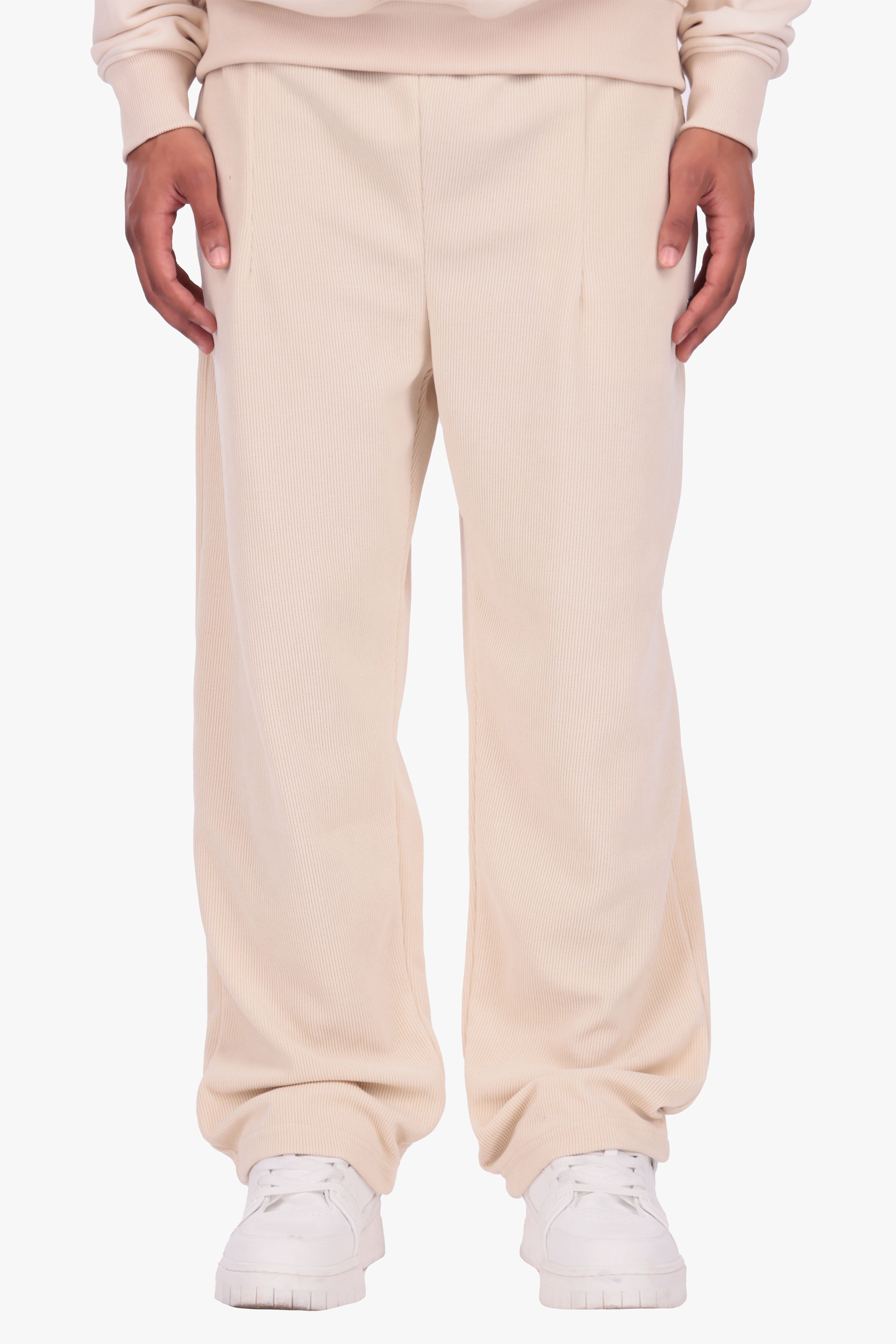 STRUCTURED JOGGER CREAM WHITE