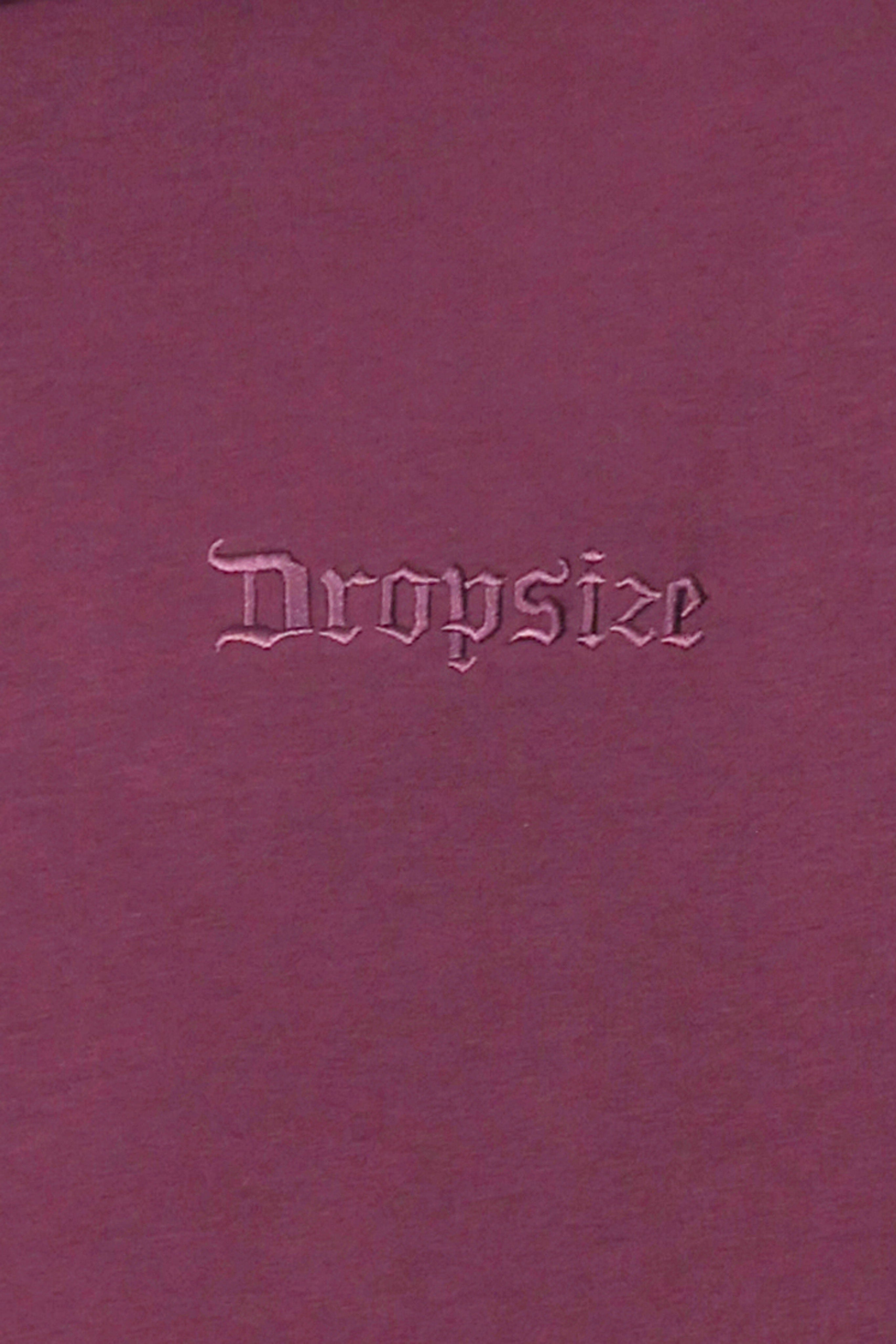 HEAVY OVERSIZE EMBO HOODIE MAUVE WINE