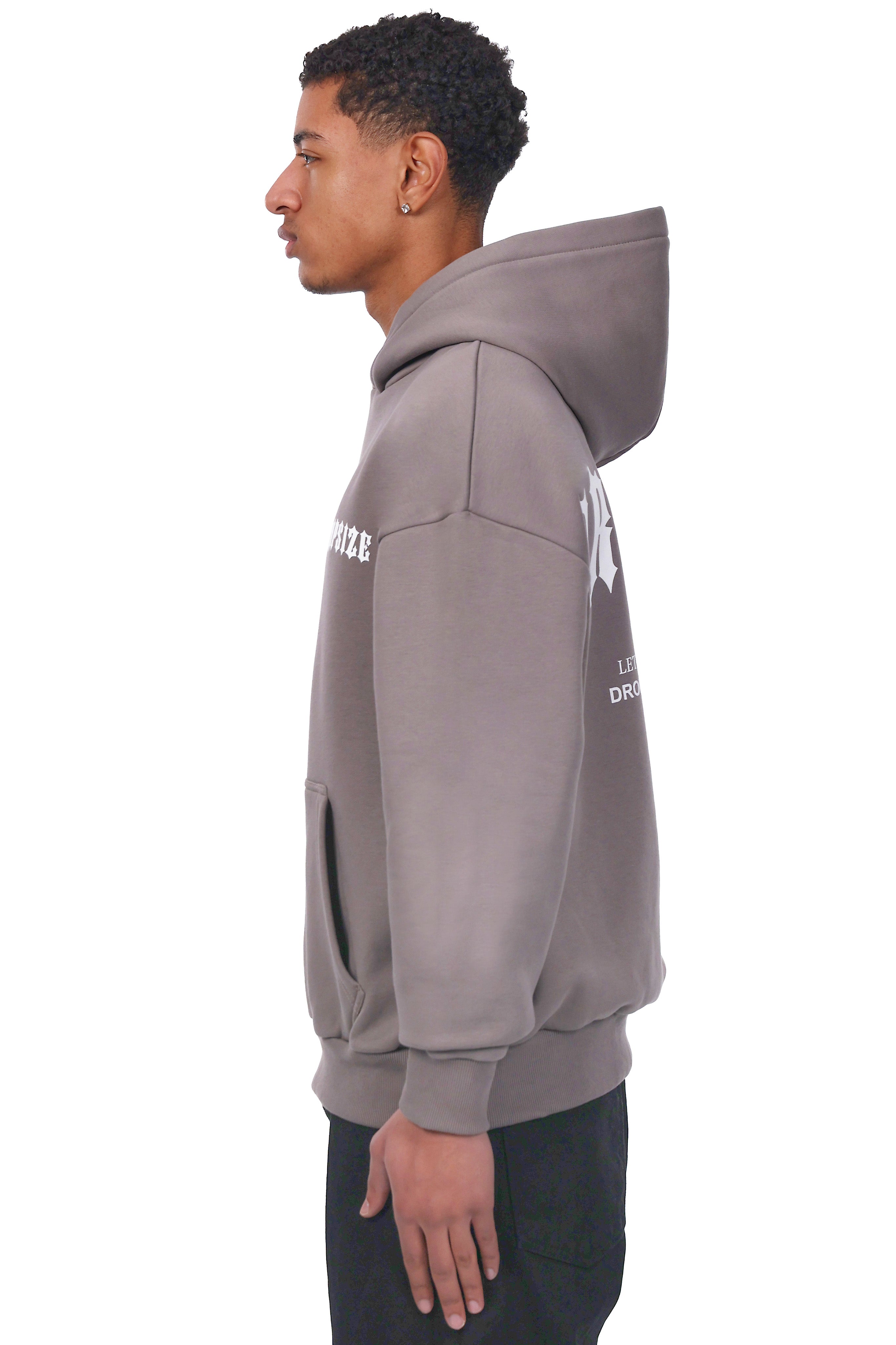 HEAVY OVERSIZE ELITE HUSTLERS HOODIE DRIFTWOOD