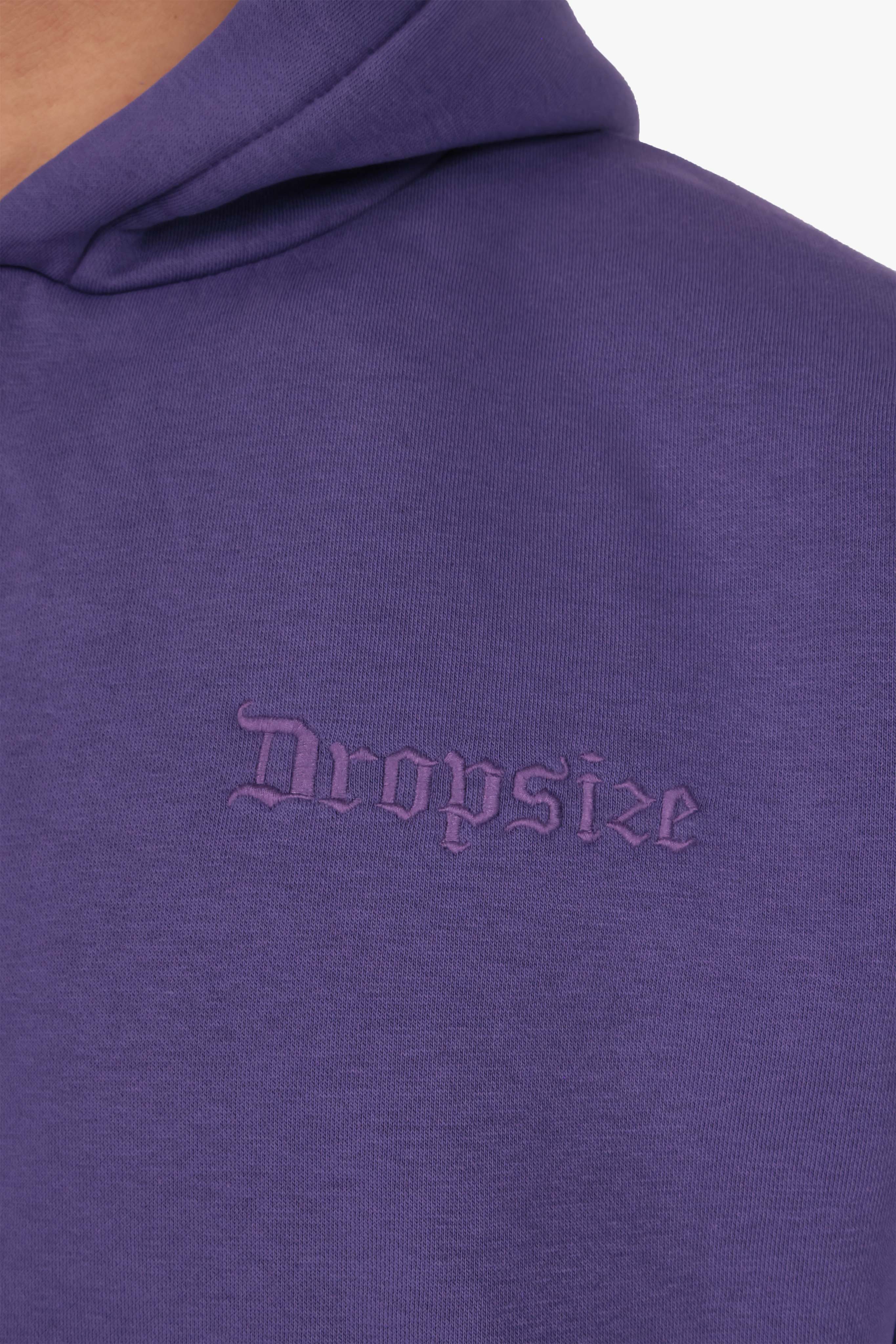 HEAVY OVERSIZE EMBO HOODIE PURPLE