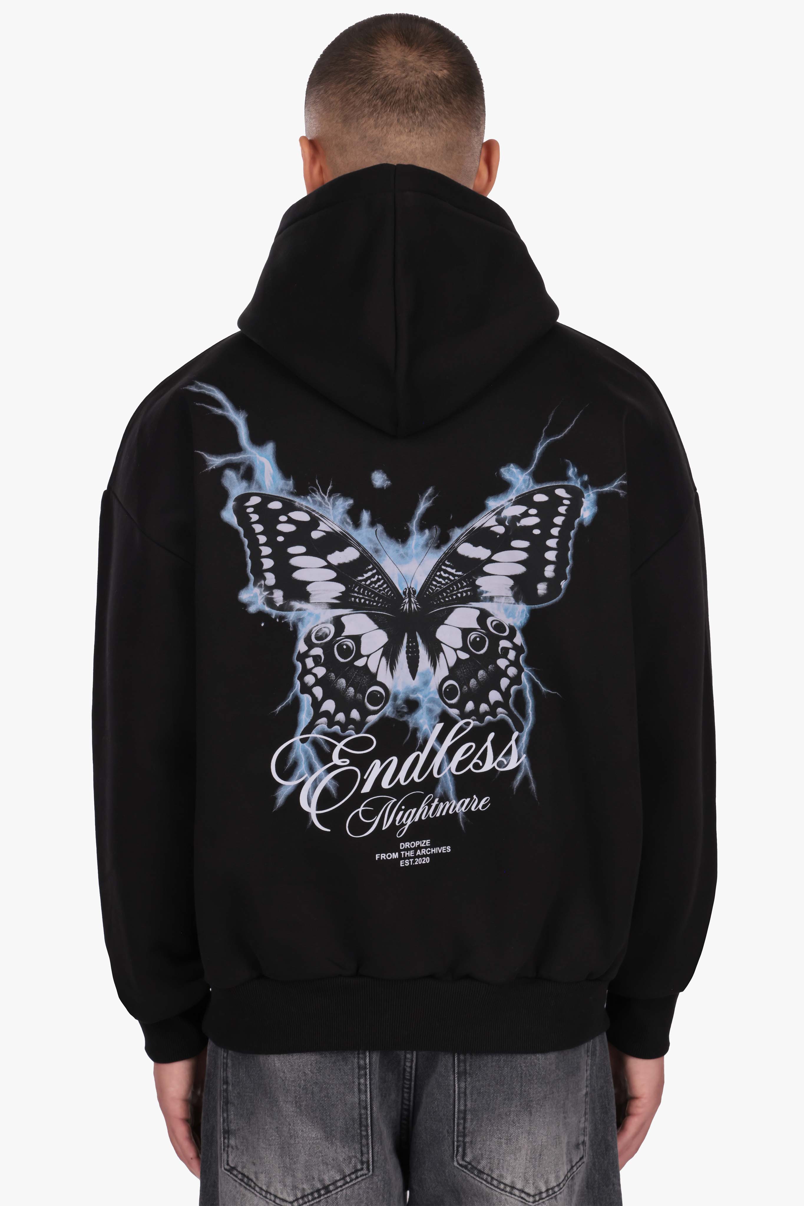HEAVY OVERSIZE ENDLESS HOODIE BLACK