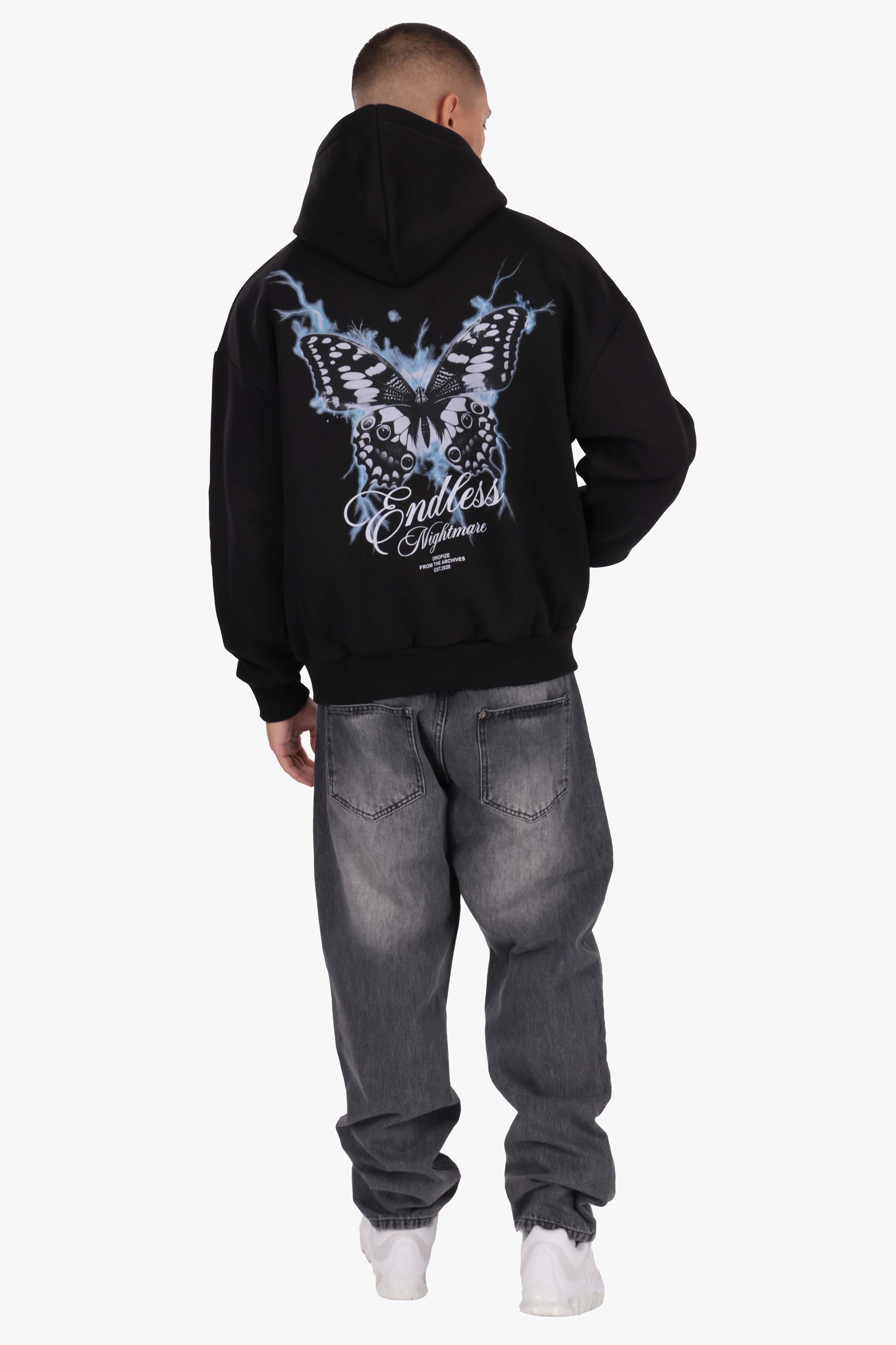 HEAVY OVERSIZE ENDLESS HOODIE BLACK