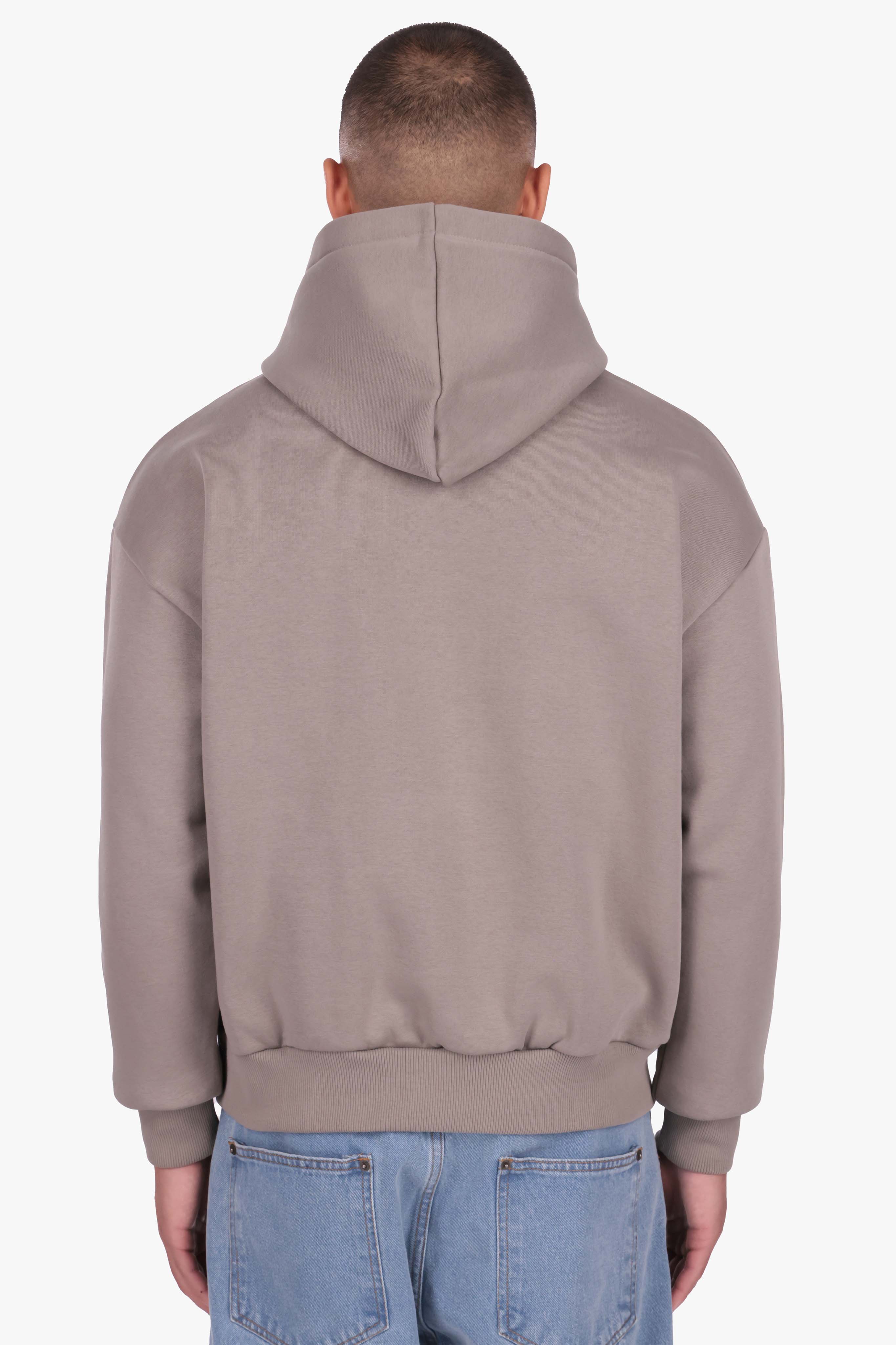 HEAVY OVERSIZE EMBO HOODIE MOON ROCK