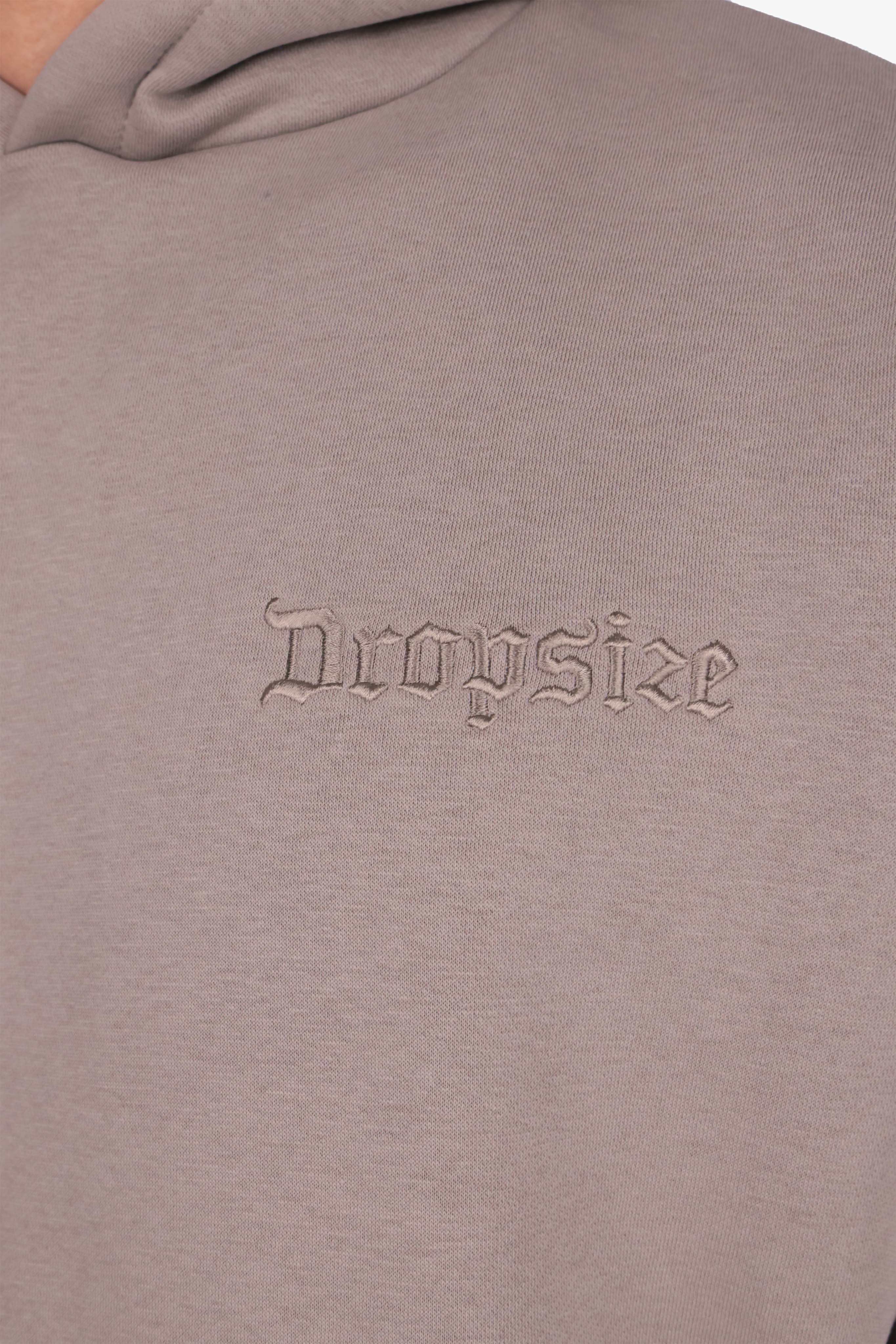 HEAVY OVERSIZE EMBO HOODIE MOON ROCK