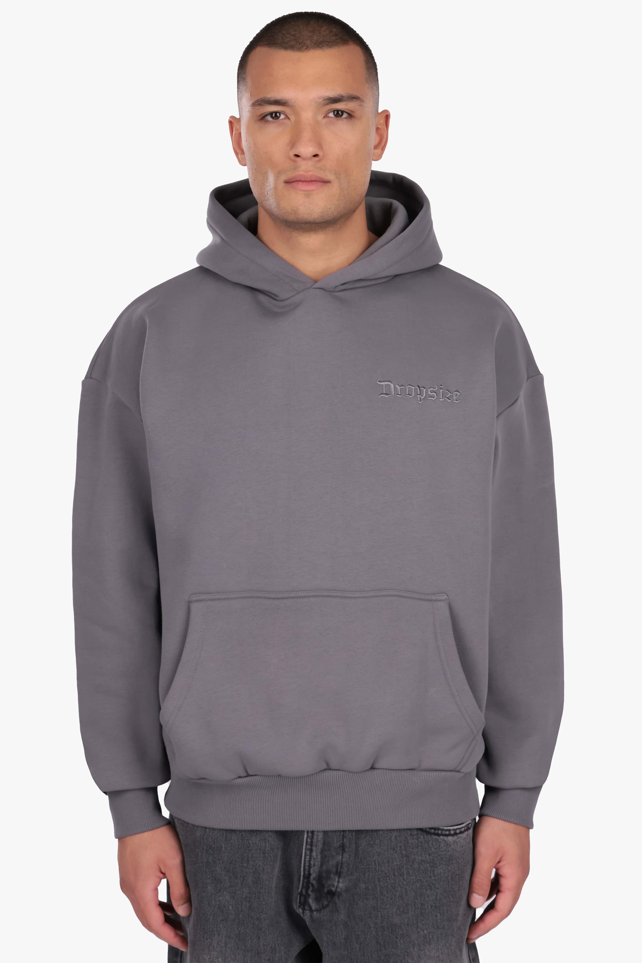 HEAVY OVERSIZE EMBO HOODIE TITAN