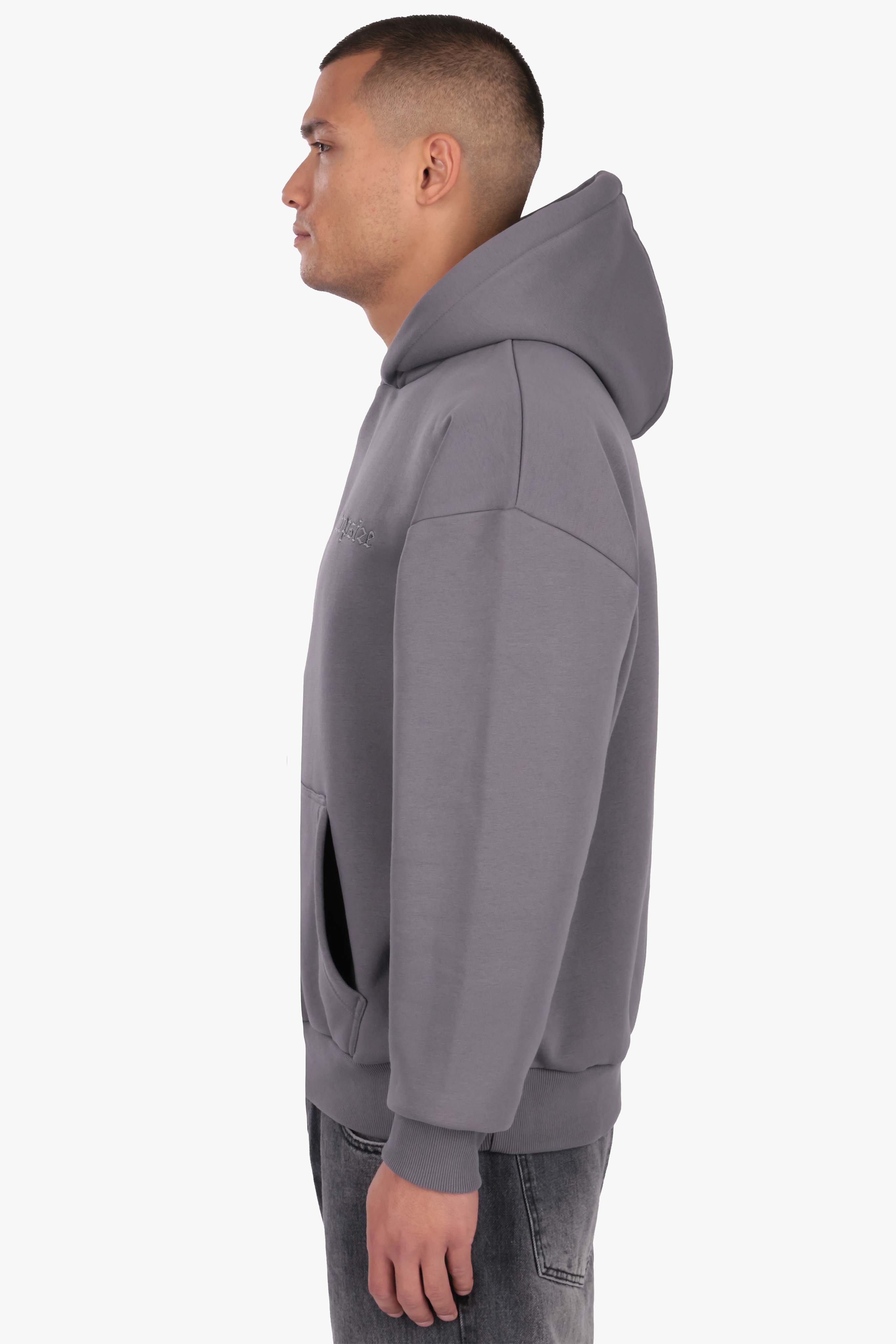 HEAVY OVERSIZE EMBO HOODIE TITAN