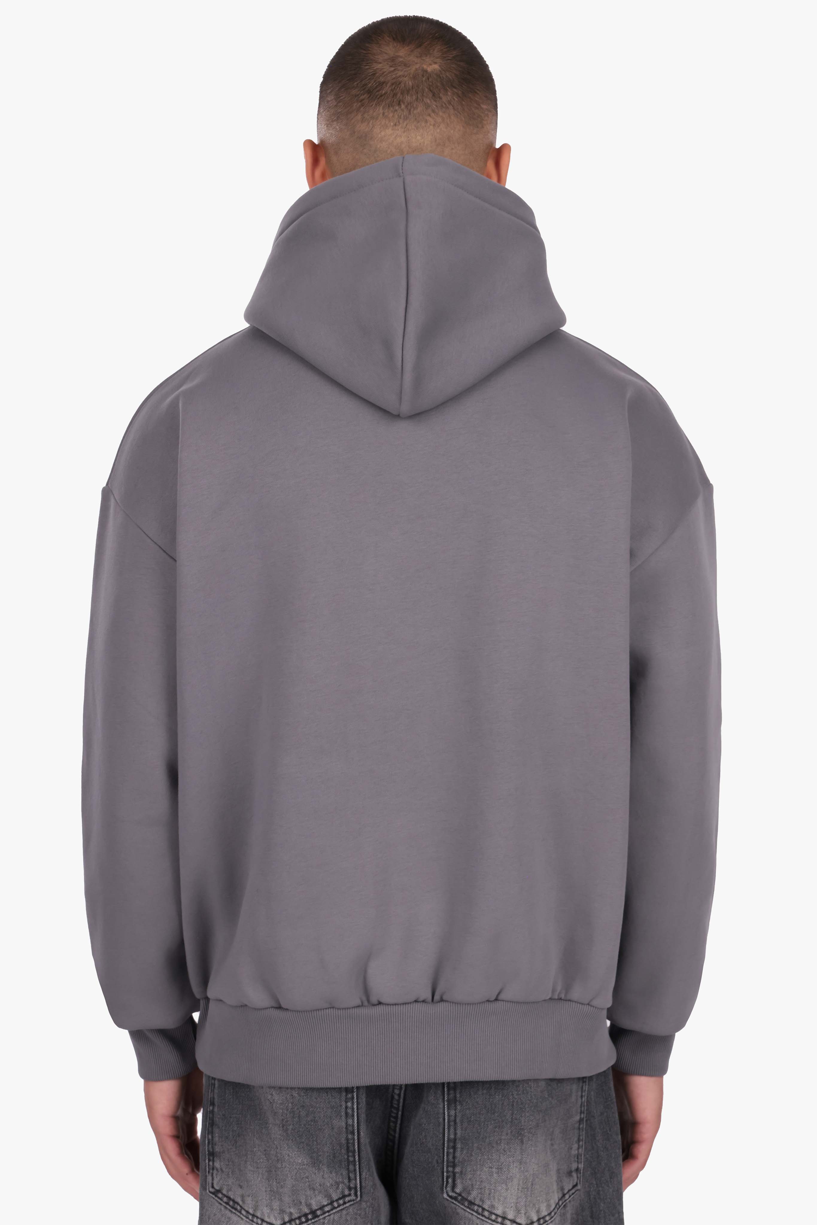 HEAVY OVERSIZE EMBO HOODIE TITAN