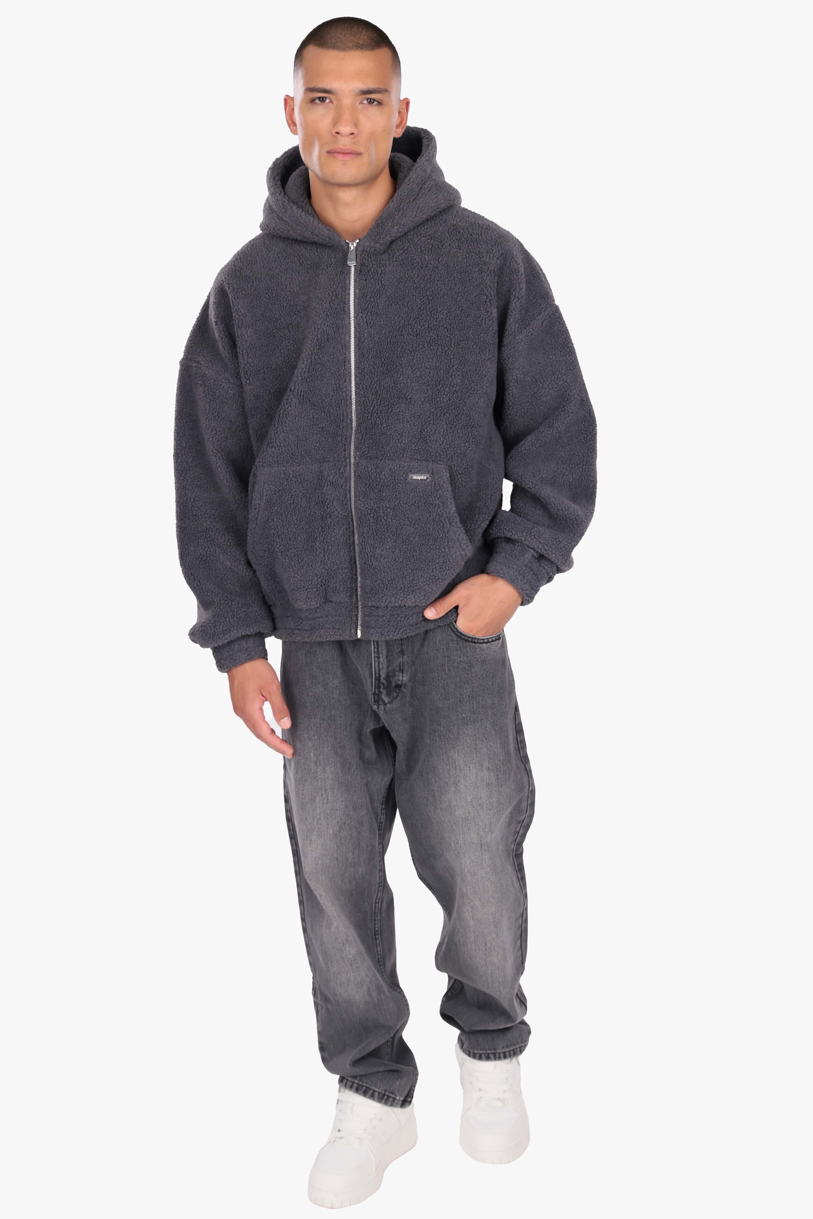 DROPSIZE TEDDY ZIPPER STEEL GREY