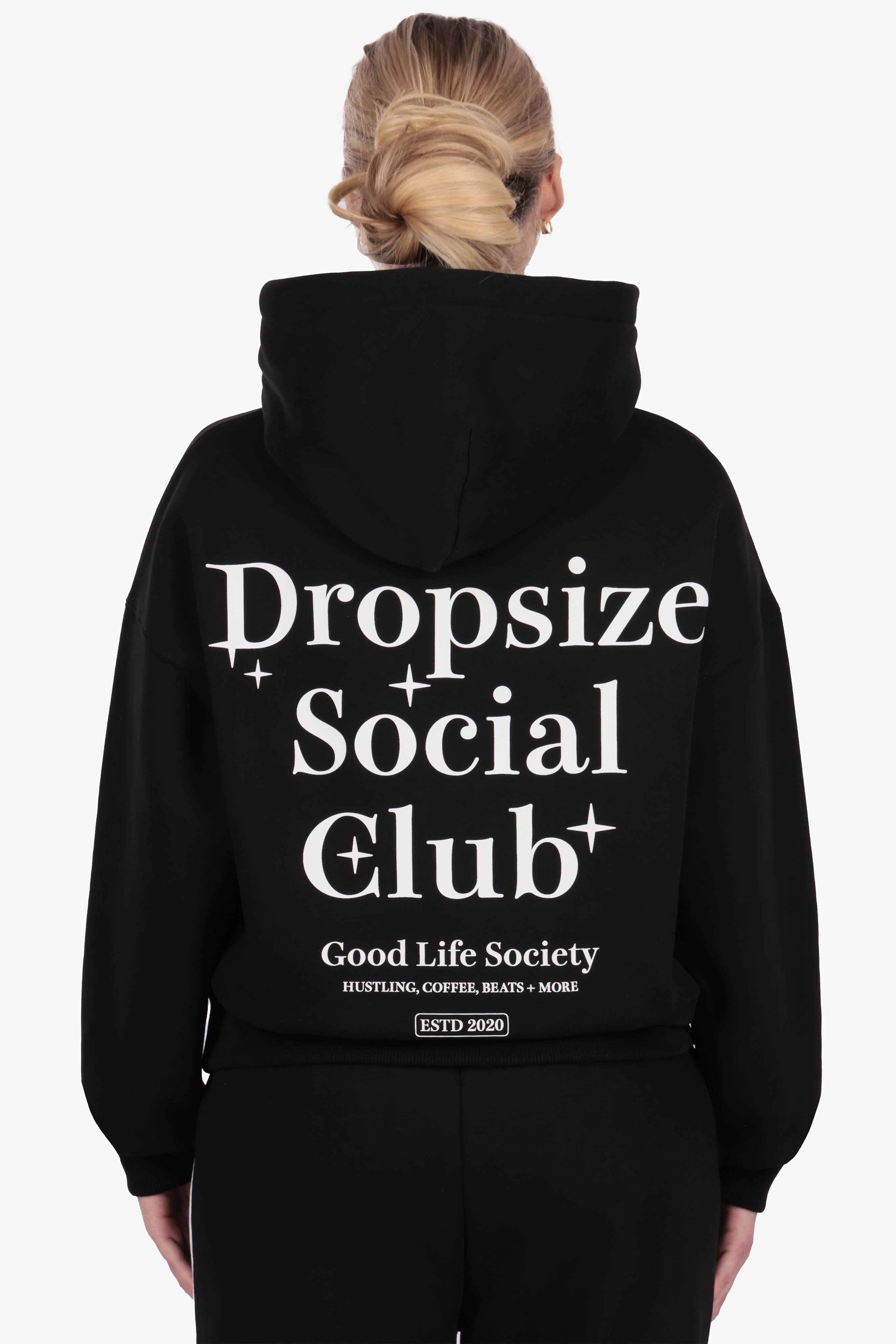 DROPSIZE SOCIAL CLUB WOMEN HOODIE BLACK