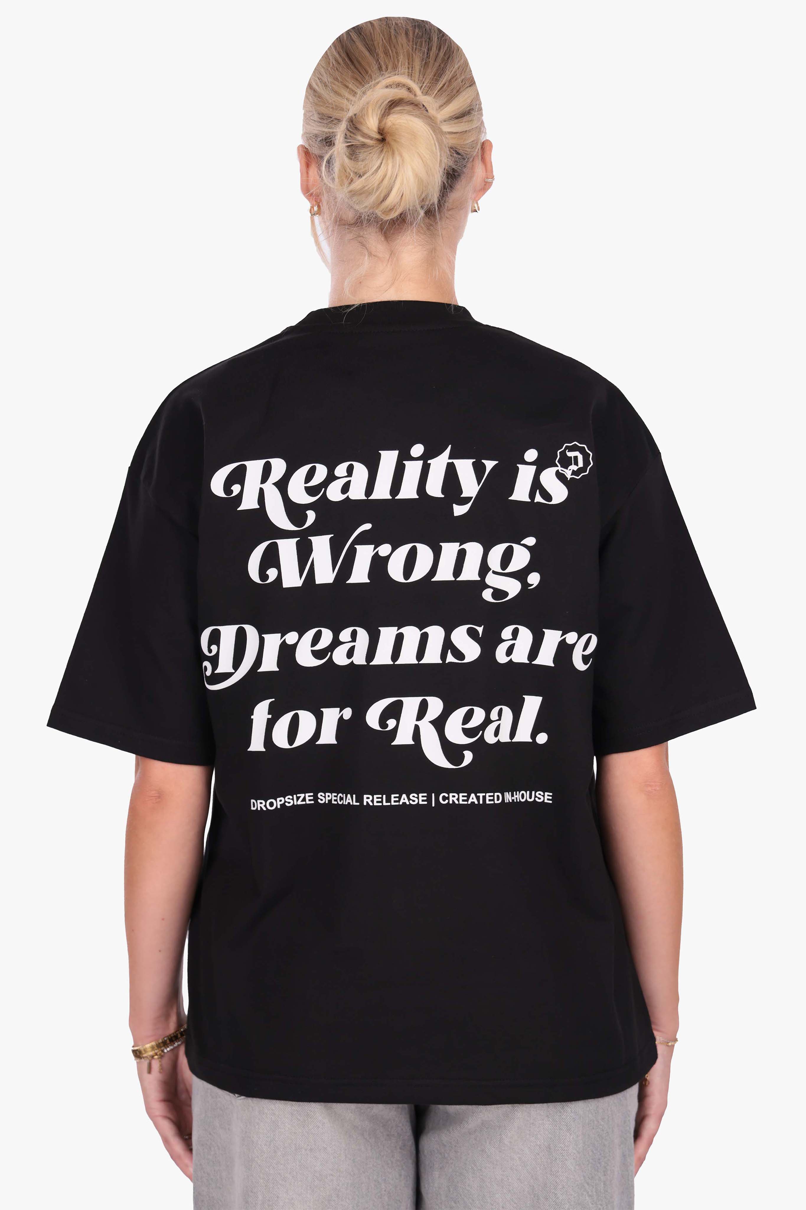 HEAVY OVERSIZE LADIES REALITY T-SHIRT BLACK