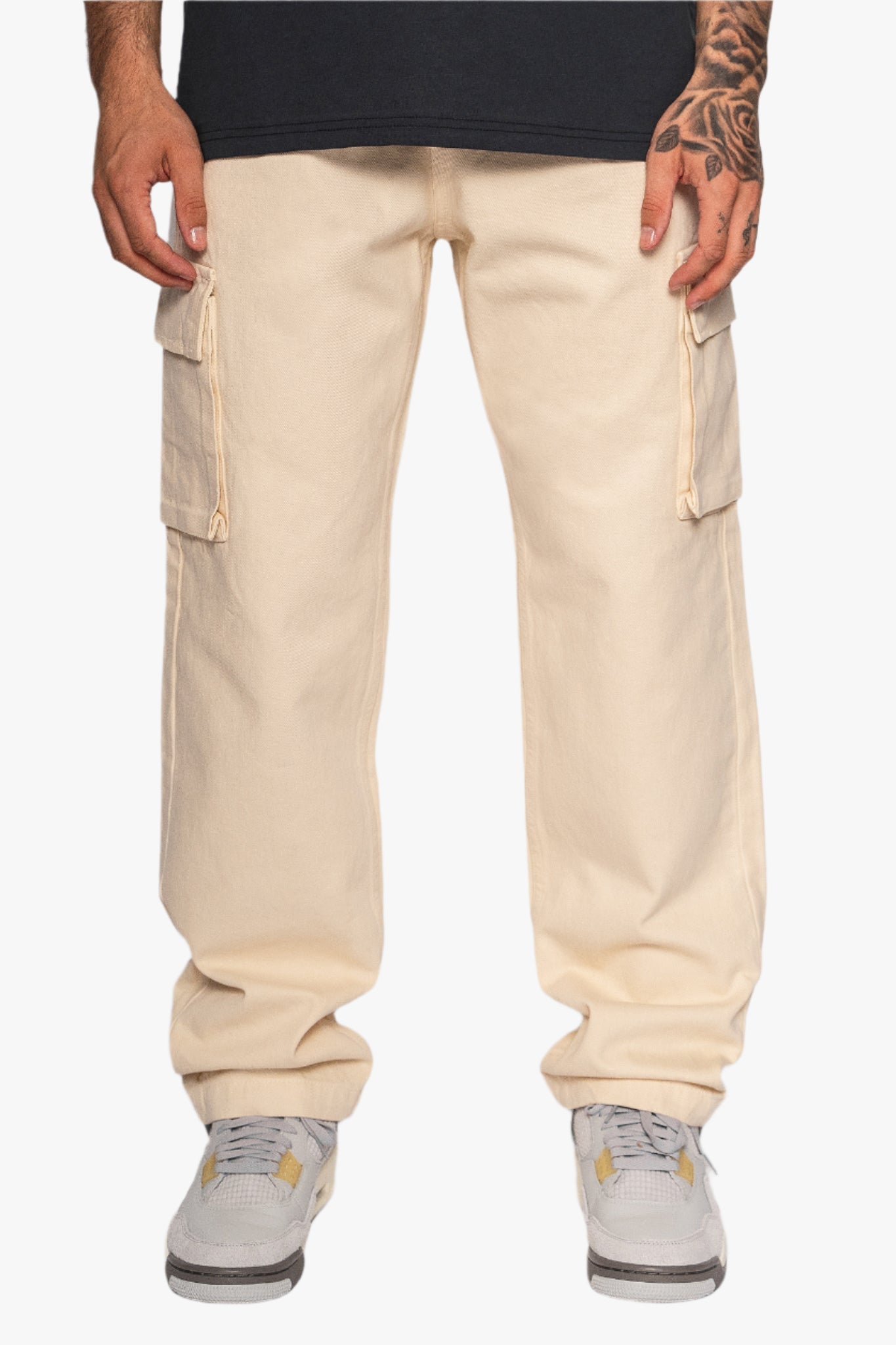 V2 CARGO JEANS SINGLE POCKET BEIGE