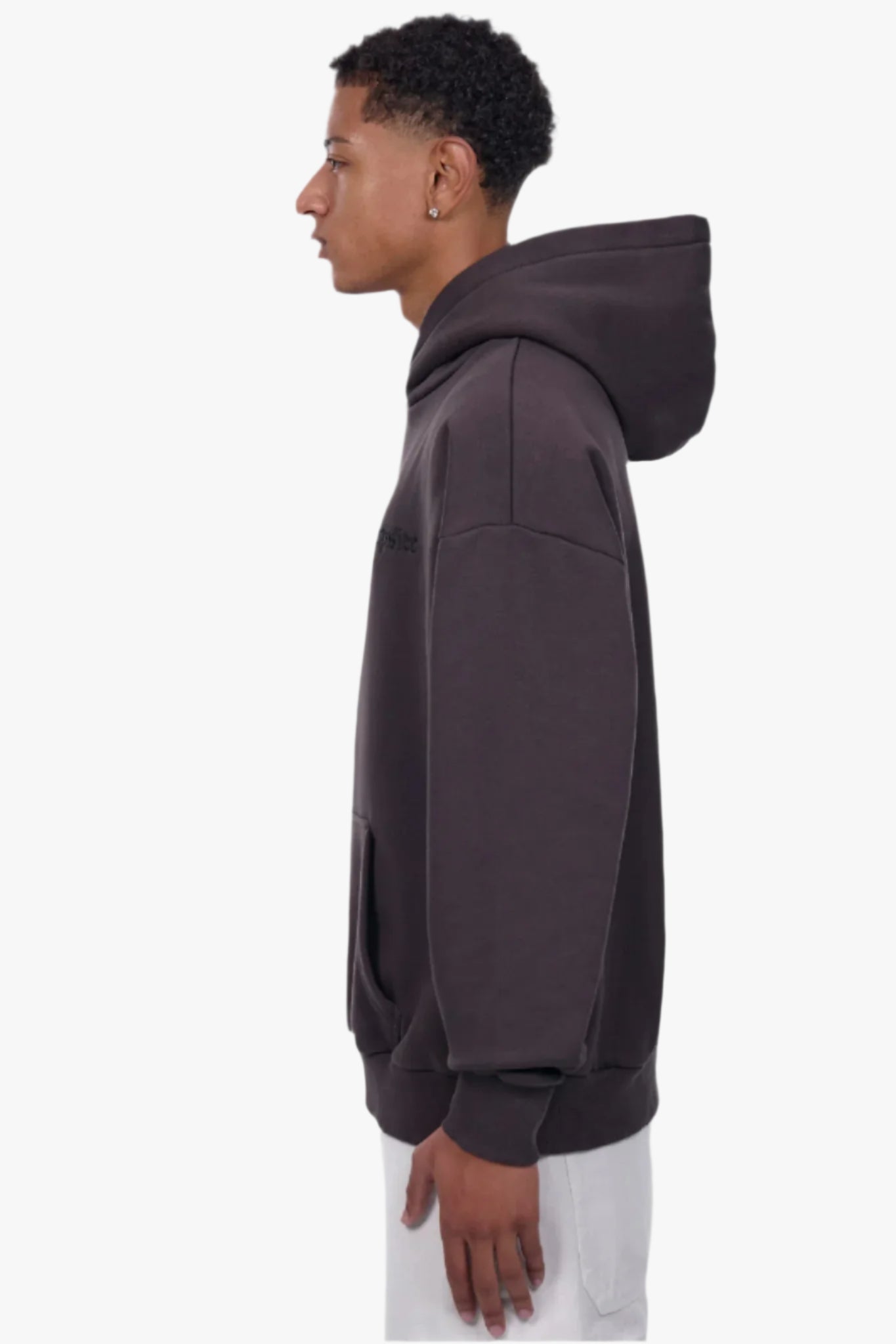 HEAVY OVERSIZE EMBO HOODIE WASHED BLACK