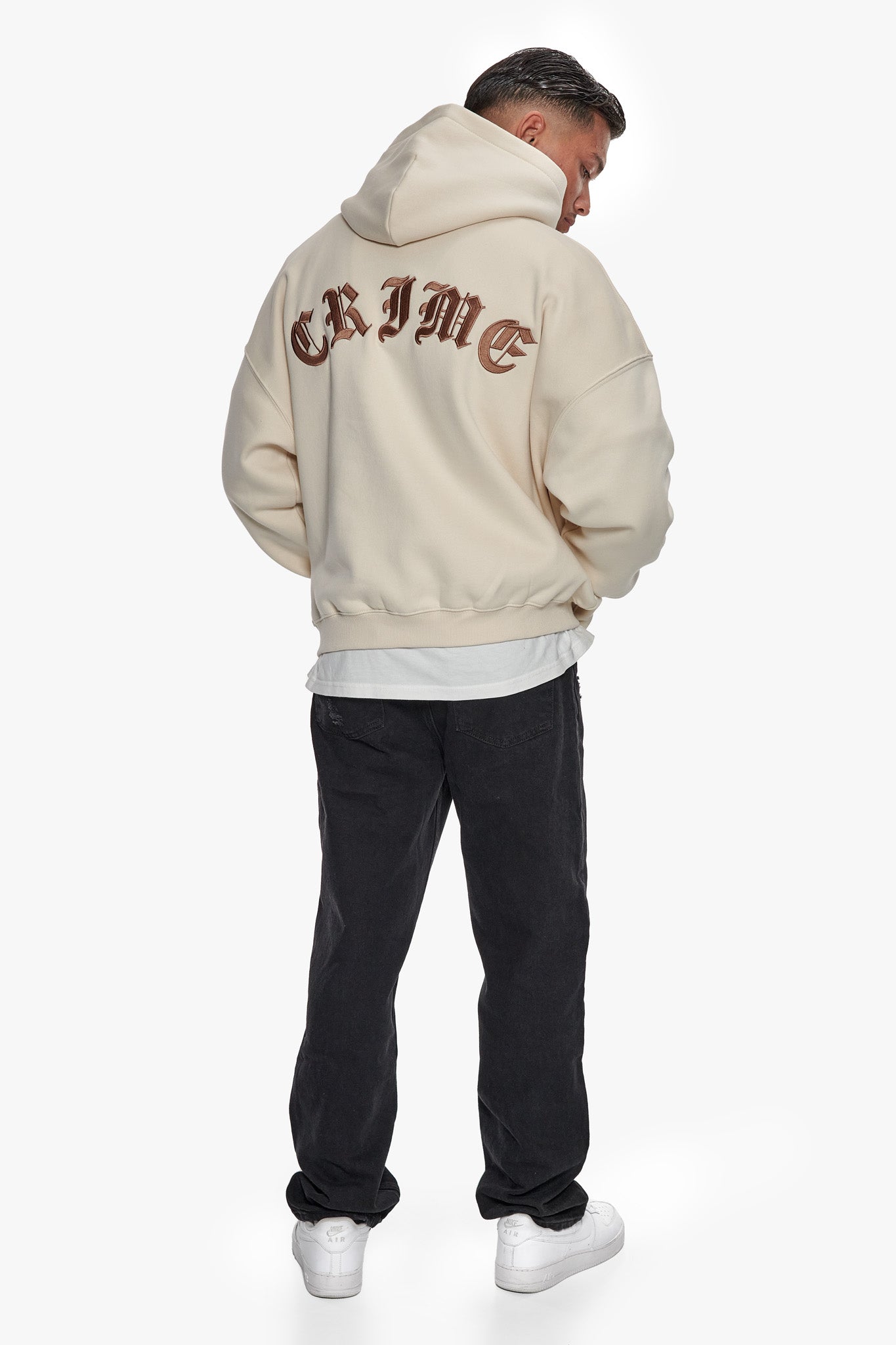 HEAVY OVERSIZE CRIME HOODIE COCONUT MILK