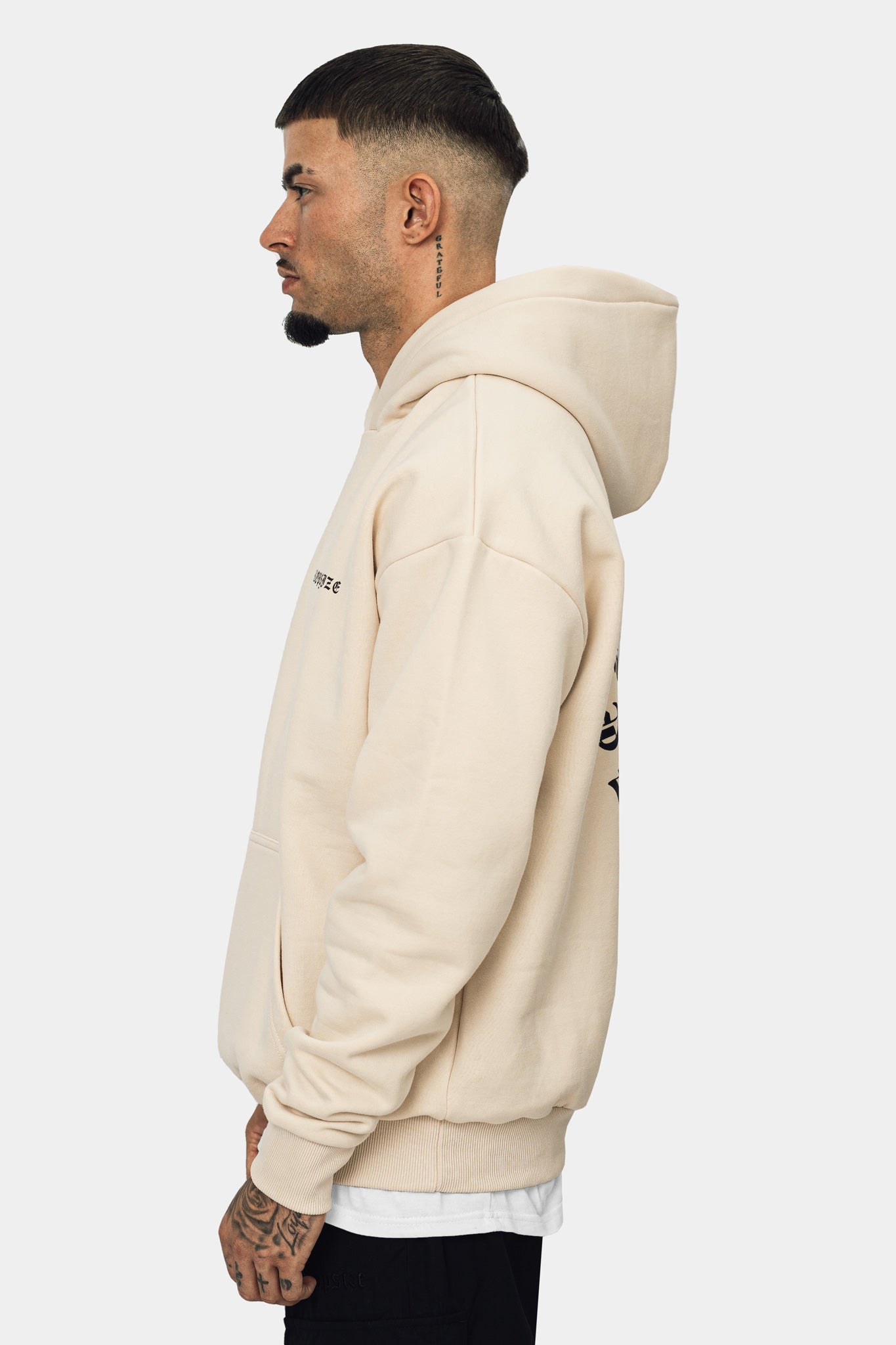 HEAVY OVERSIZE CIRCLE HOODIE COCONUT MILK