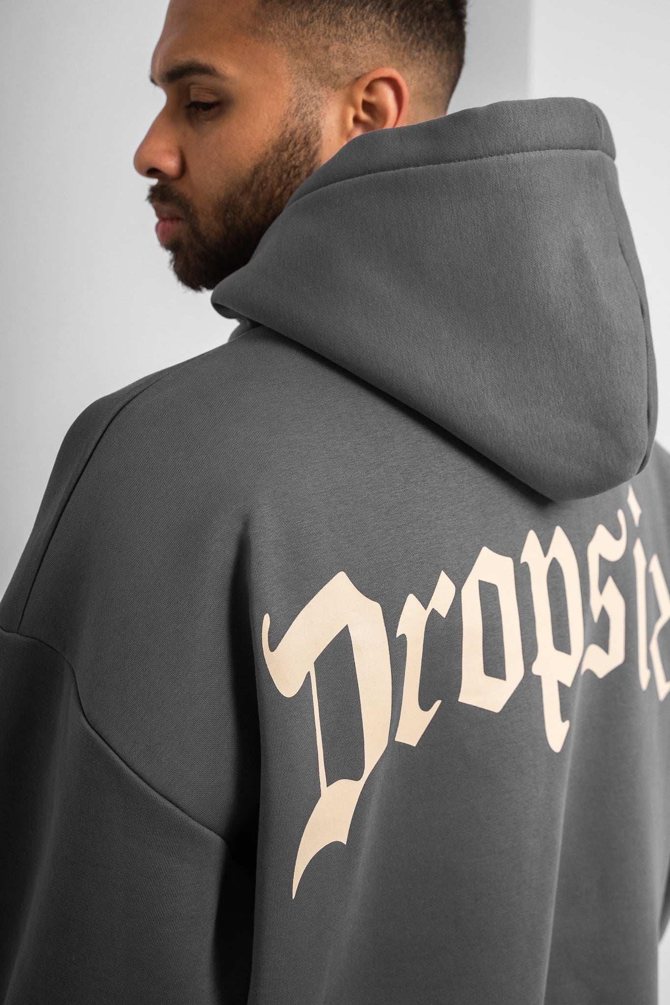 HEAVY OVERSIZE BACKPRINT HOODIE GRAY