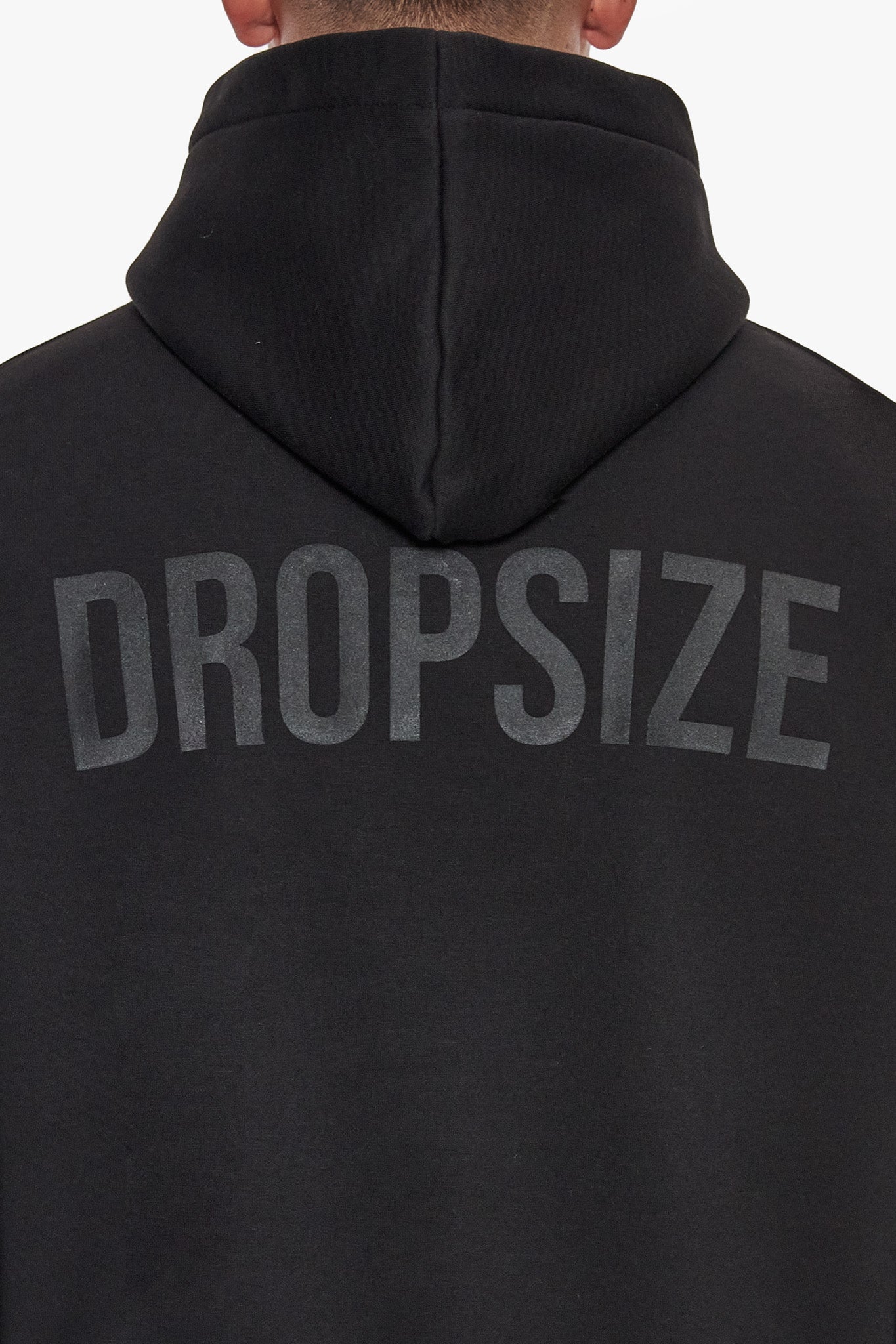 HEAVY OVERSIZE HD PRINT HOODIE BLACK