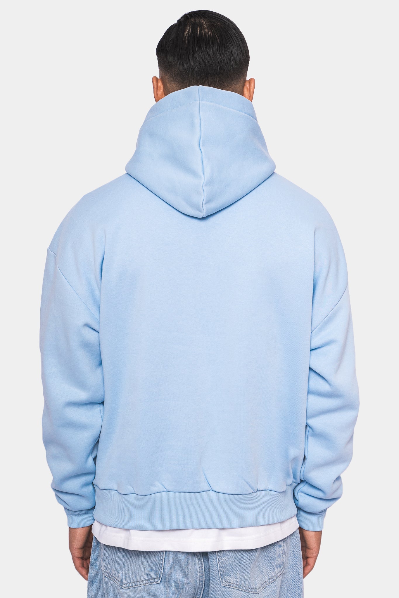 HEAVY OVERSIZE TERRY EMBO HOODIE BABY BLUE