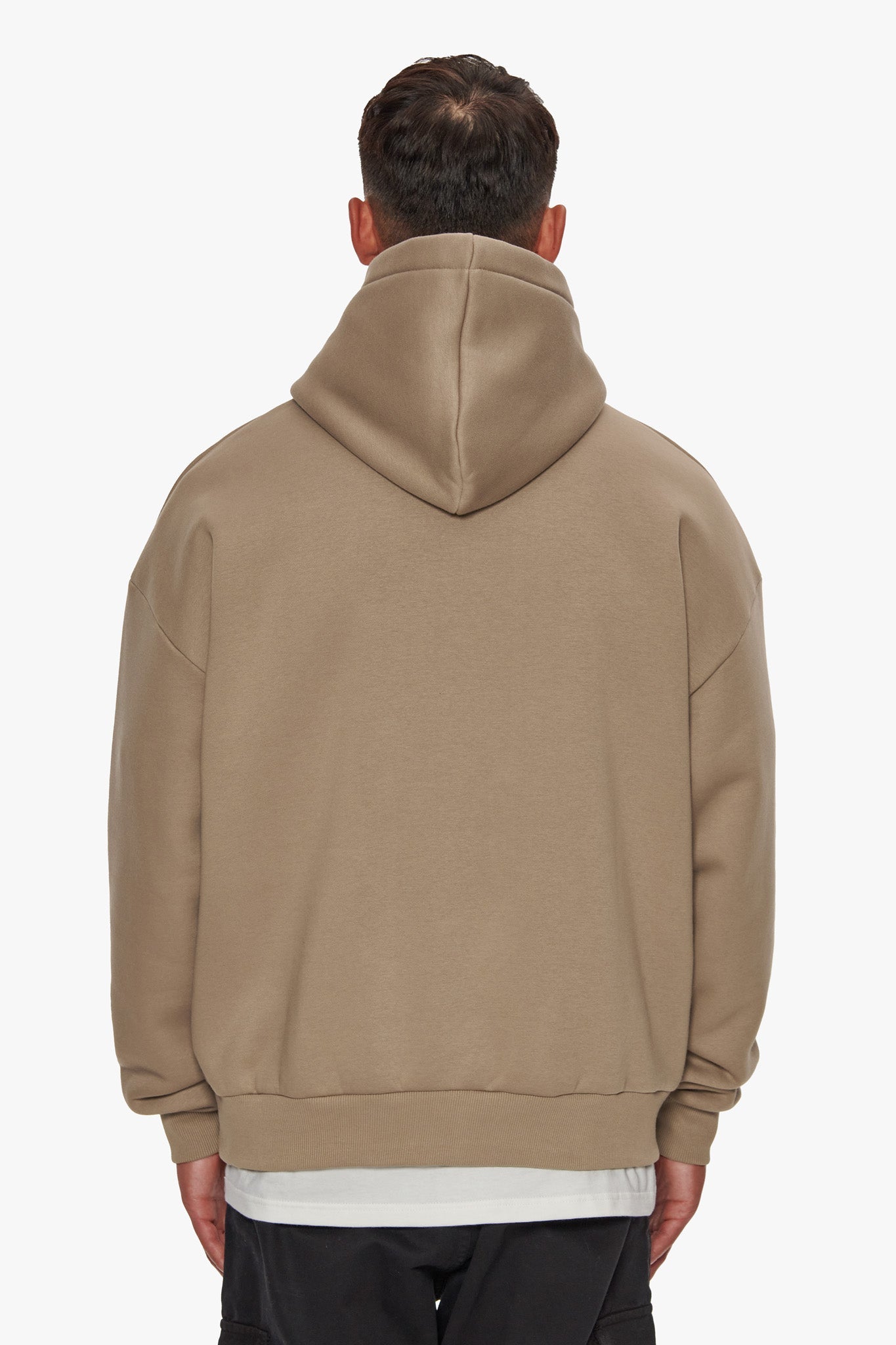 HEAVY OVERSIZE EMBO HOODIE SILVER MINK