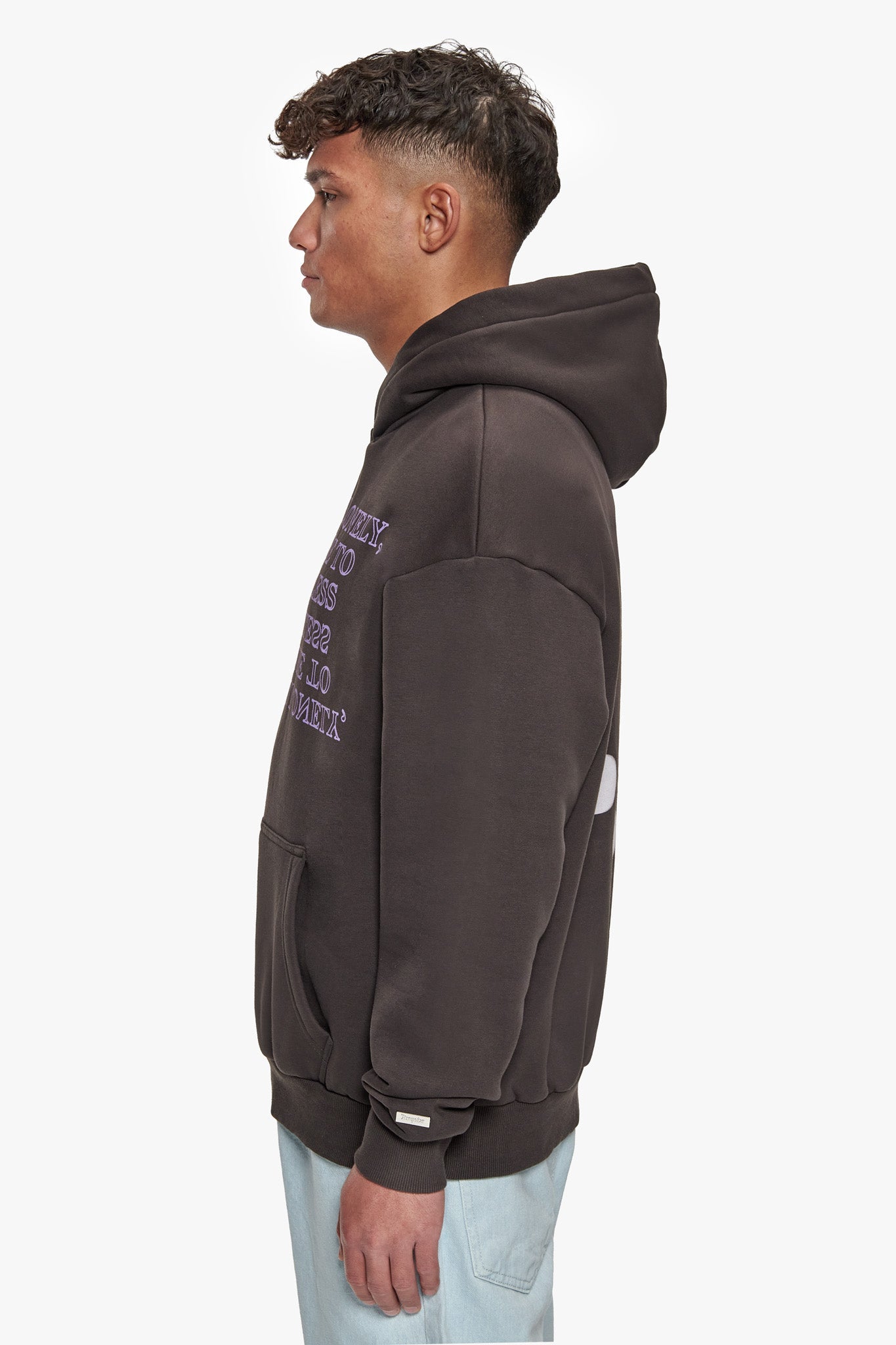 HEAVY OVERSIZE MOVE LAWLESS HOODIE WASHED BLACK