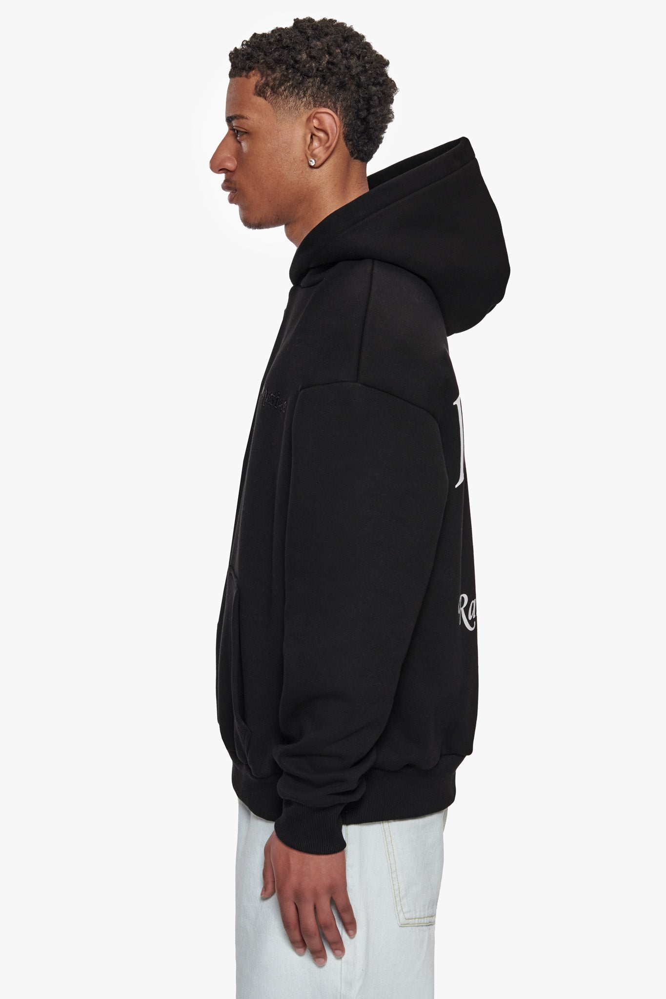 HEAVY OVERZIZE RAISED IN HEAVEN HOODIE BLACK