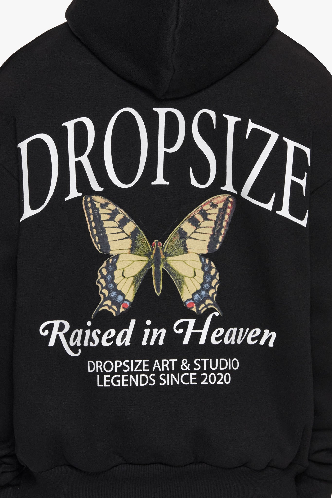 HEAVY OVERZIZE RAISED IN HEAVEN HOODIE BLACK