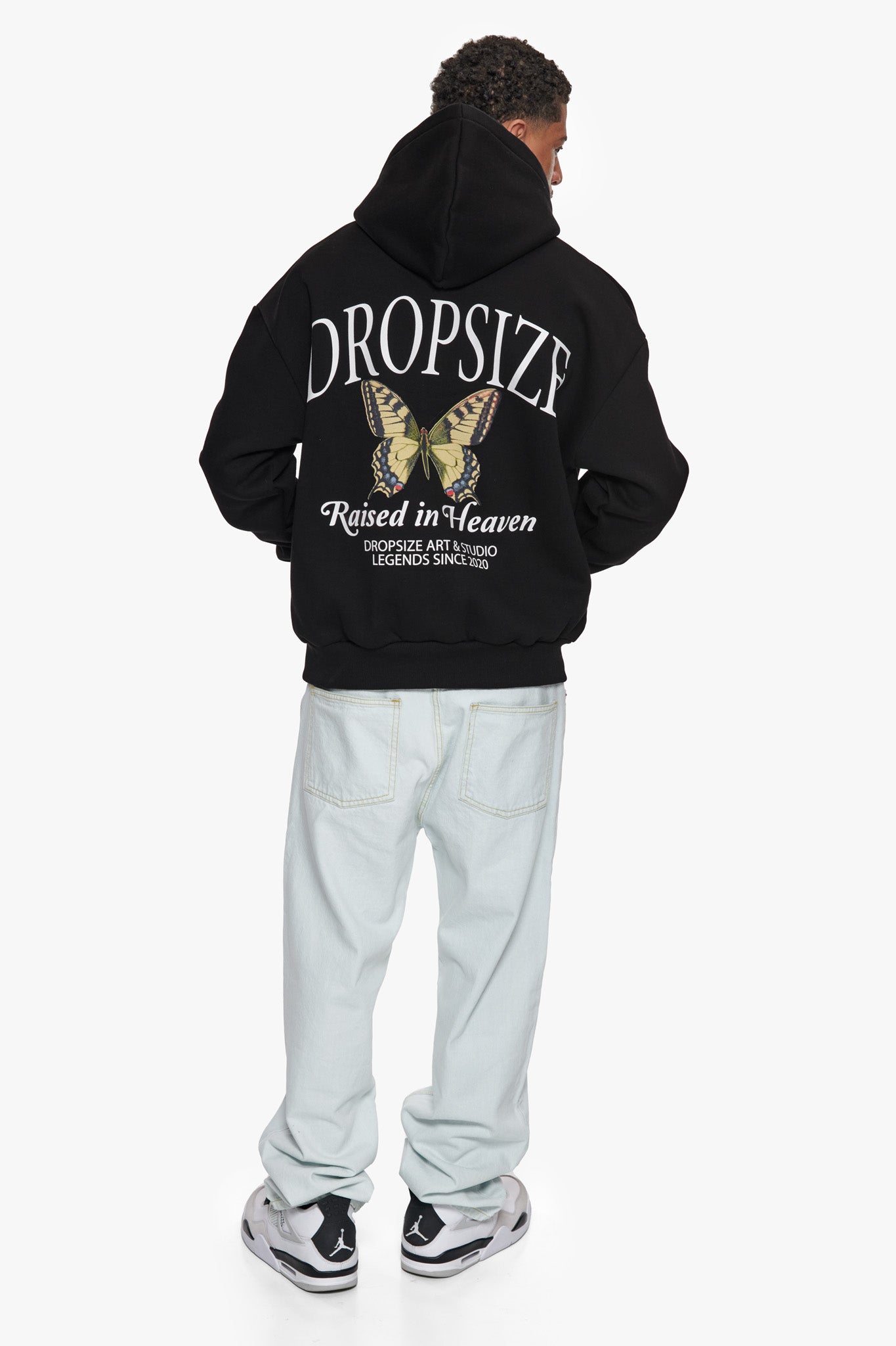 HEAVY OVERZIZE RAISED IN HEAVEN HOODIE BLACK