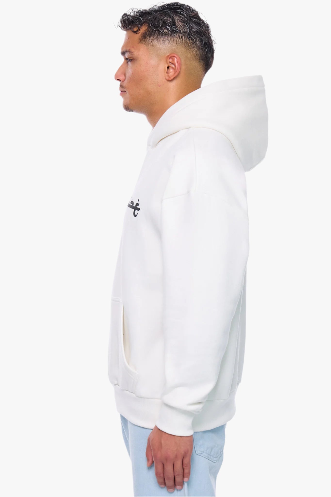 HEAVY OVERSIZE KUFI HOODIE CREAM WHITE