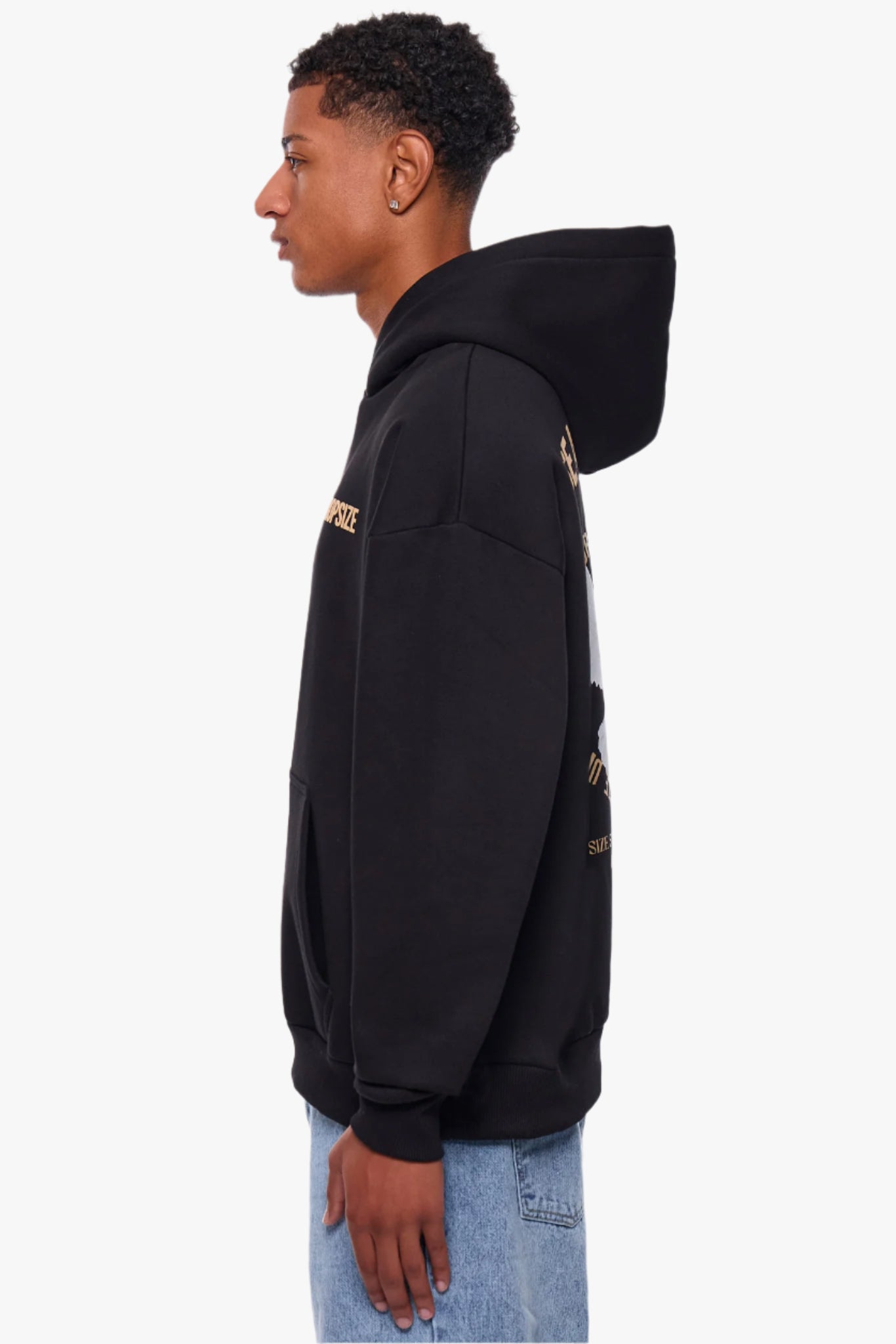 HEAVY OVERSIZE RISE ABOVE HOODIE BLACK