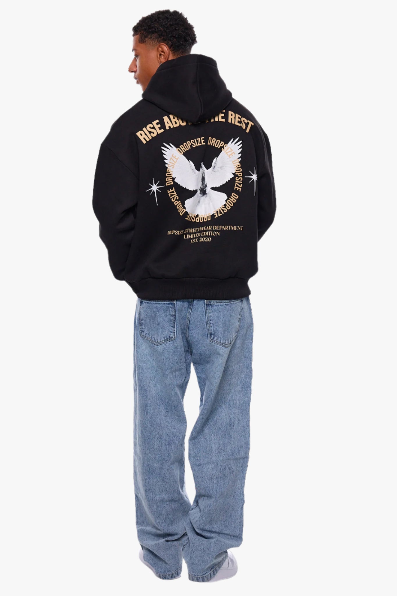 HEAVY OVERSIZE RISE ABOVE HOODIE BLACK