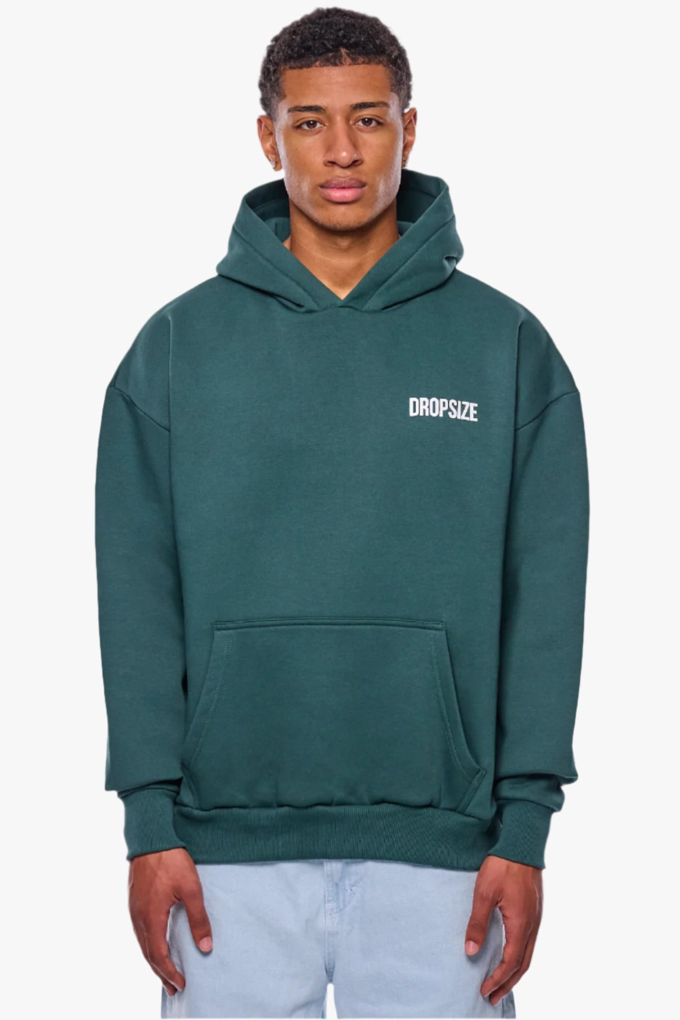 HEAVY OVERSIZE HD PRINT HOODIE TREKKING GREEN