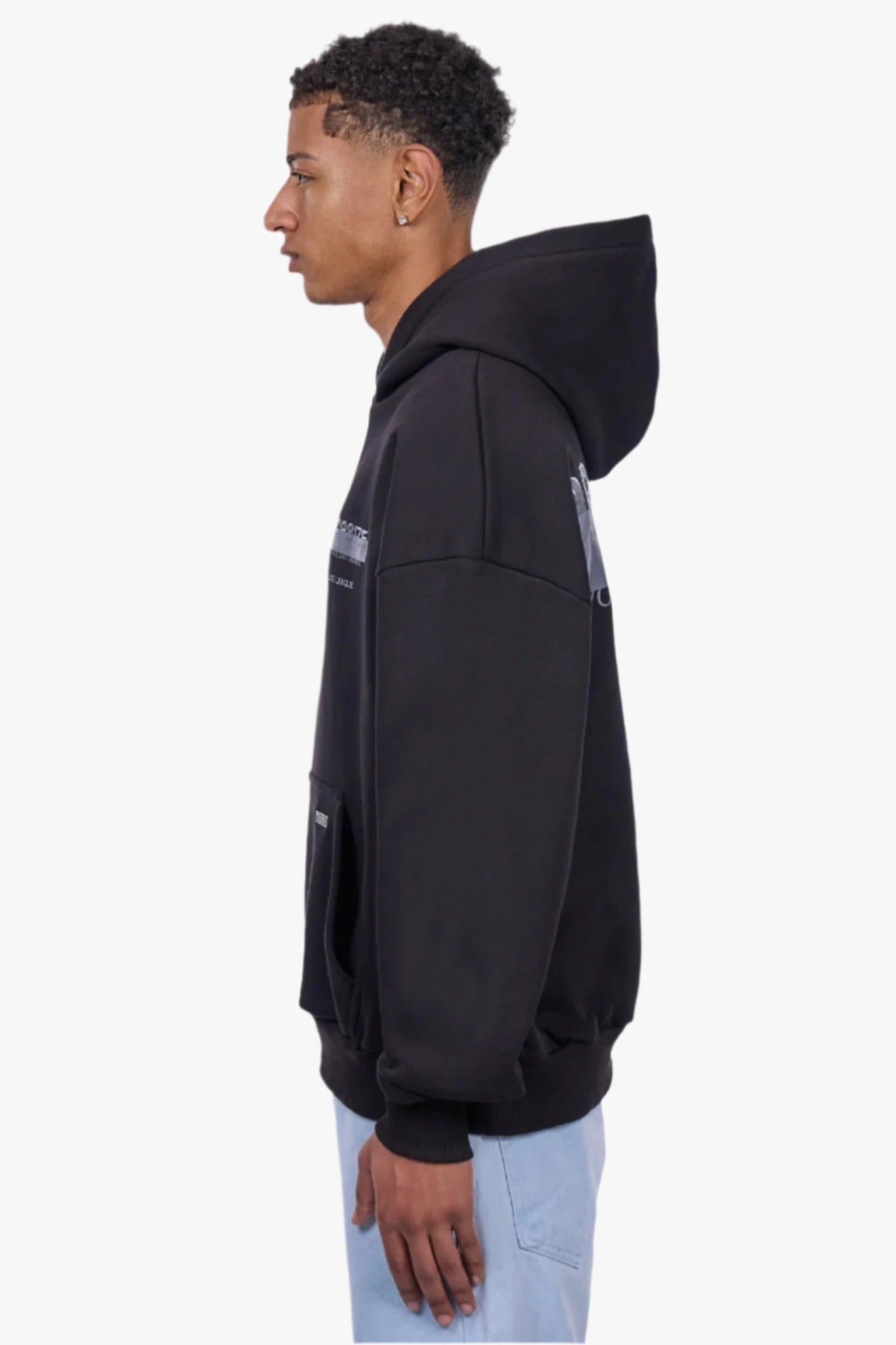 HEAVY OVERSIZE CENSORED HOODIE BLACK