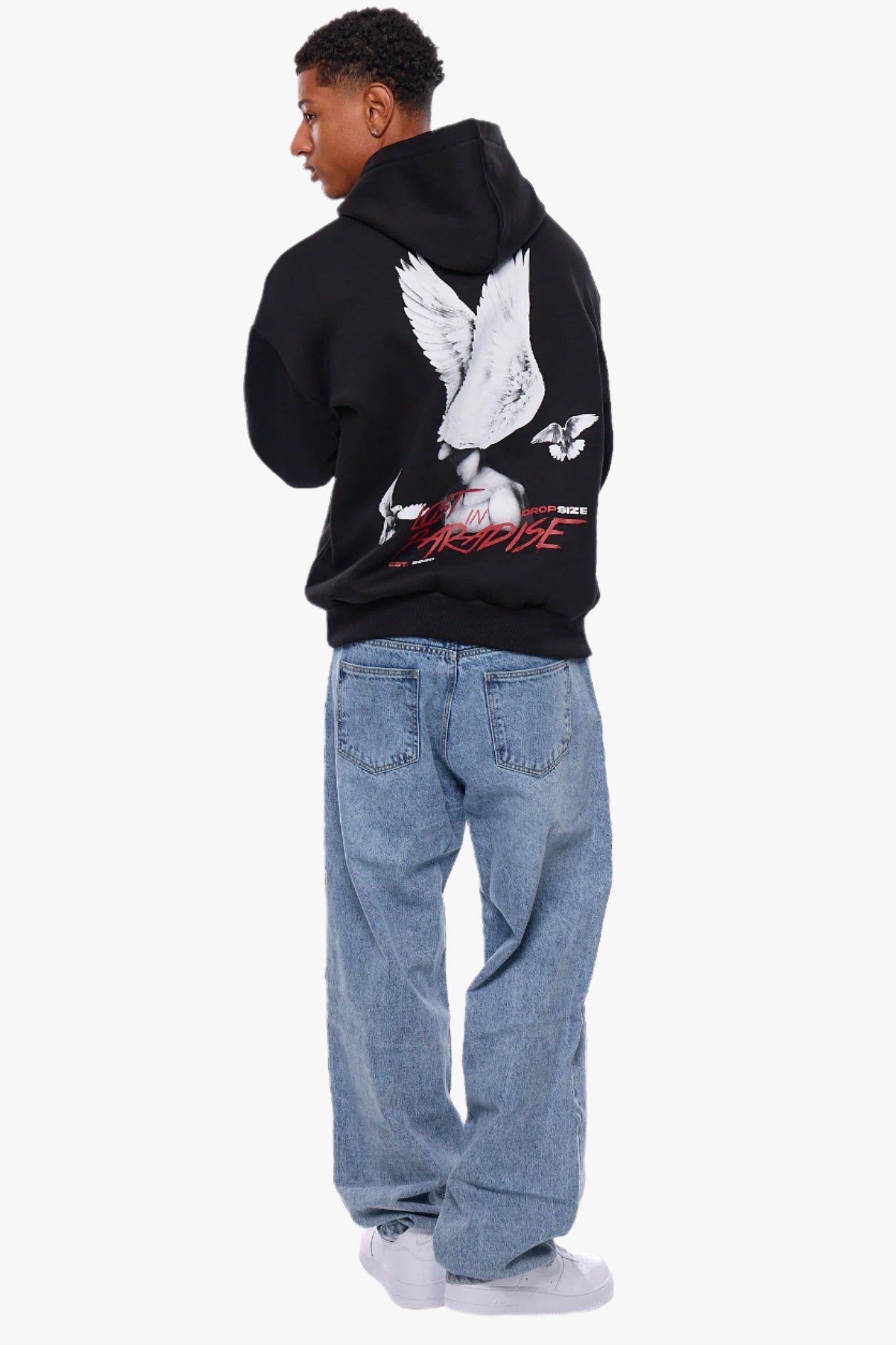 HEAVY OVERSIZE LOST PARADISE HOODIE BLACK