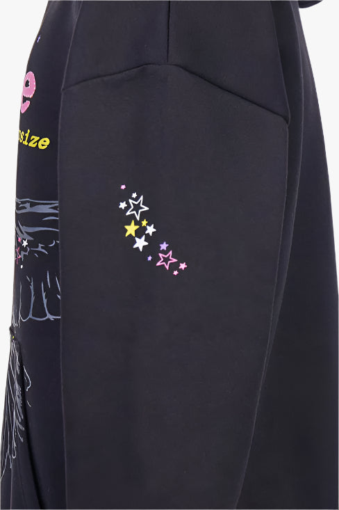 HEAVY OVERSIZE LOUD PARADISE HOODIE BLACK