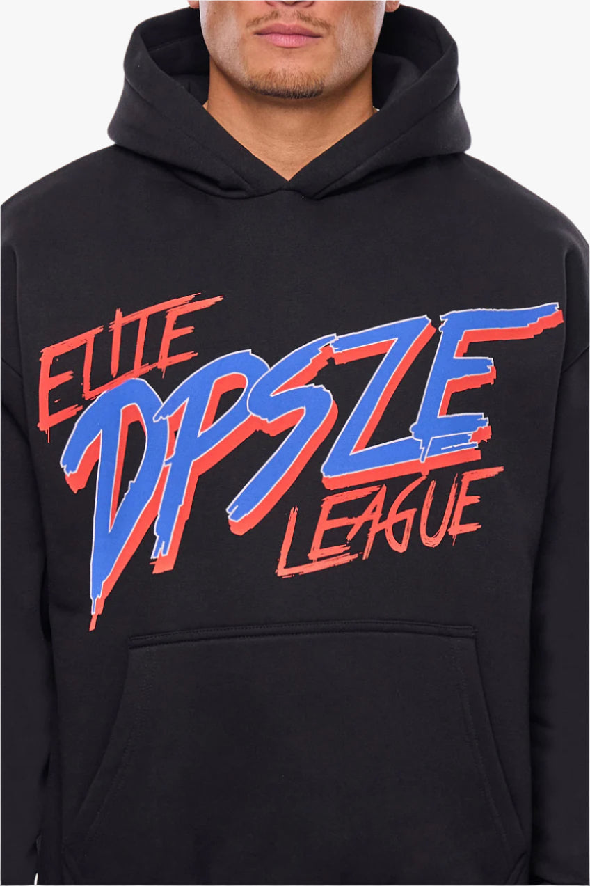 HEAVY OVERSIZE LOUD ELITE HOODIE BLACK