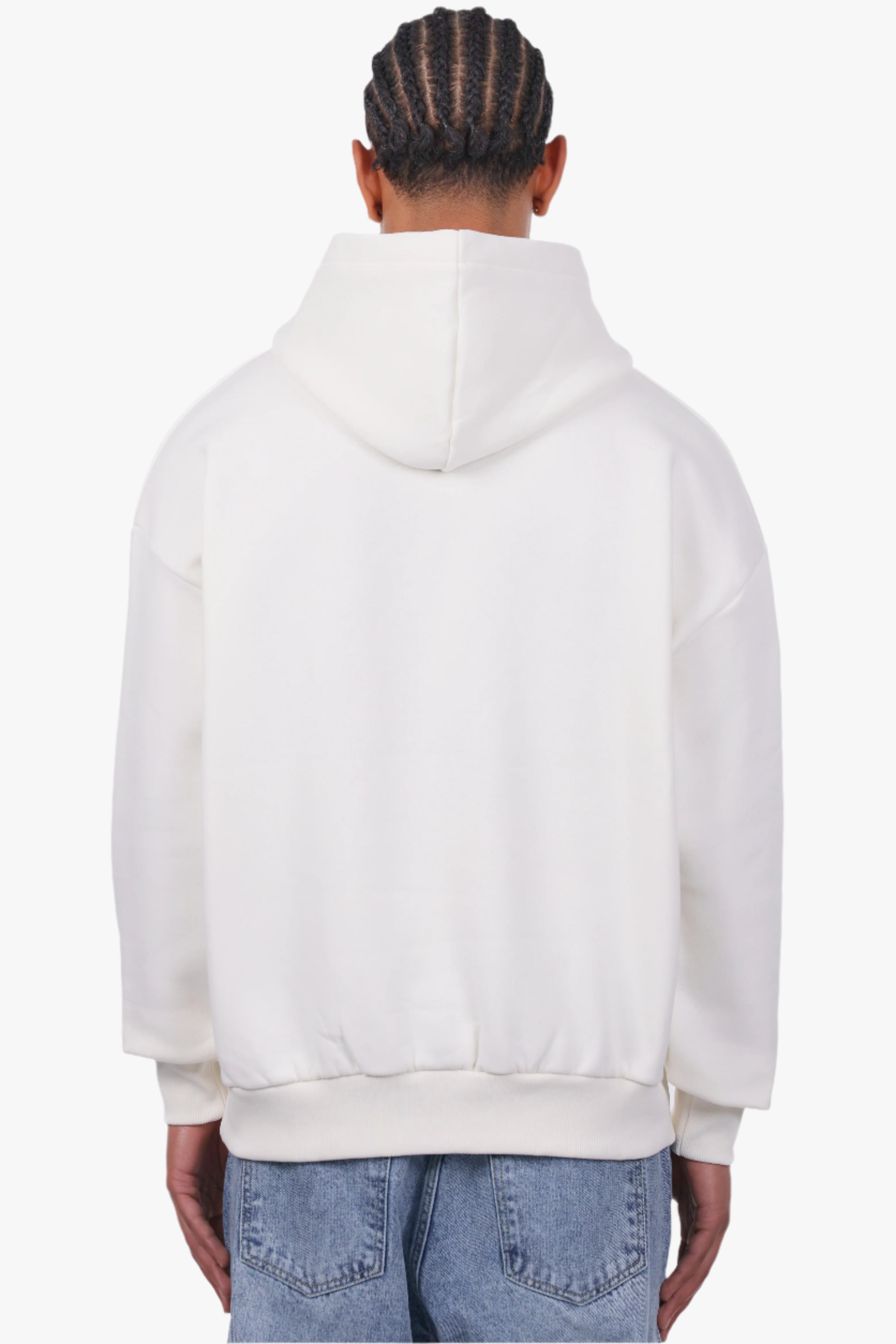 HEAVY OVERSIZE MOUNTAIN HOODIE CREAM WHITE