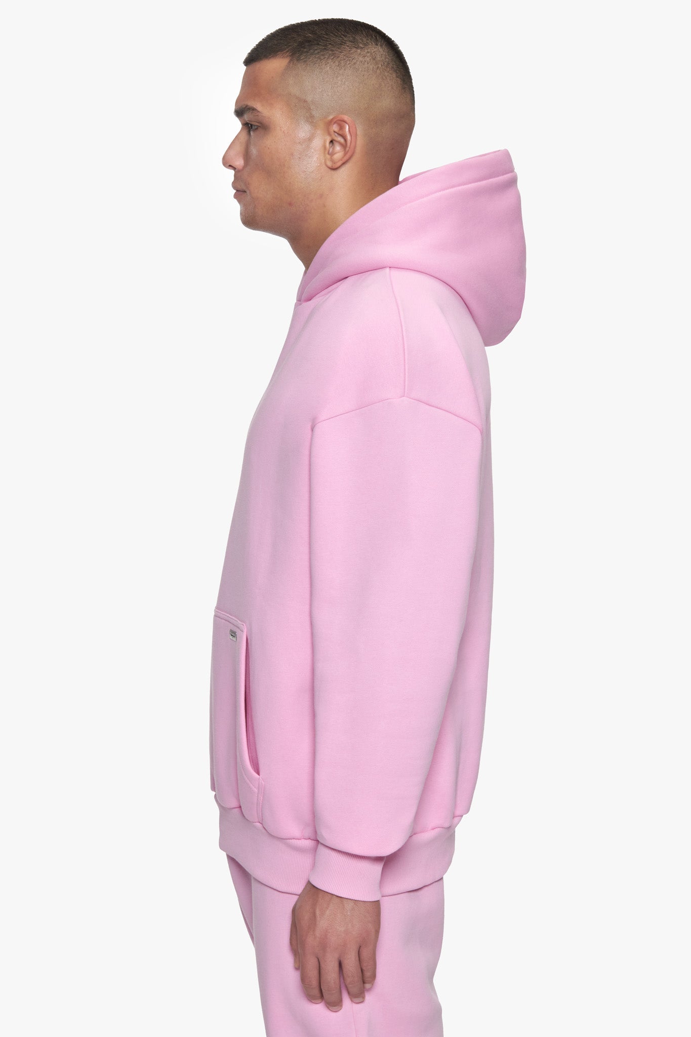 OVERSIZE METAL PATCH HOODIE PINK