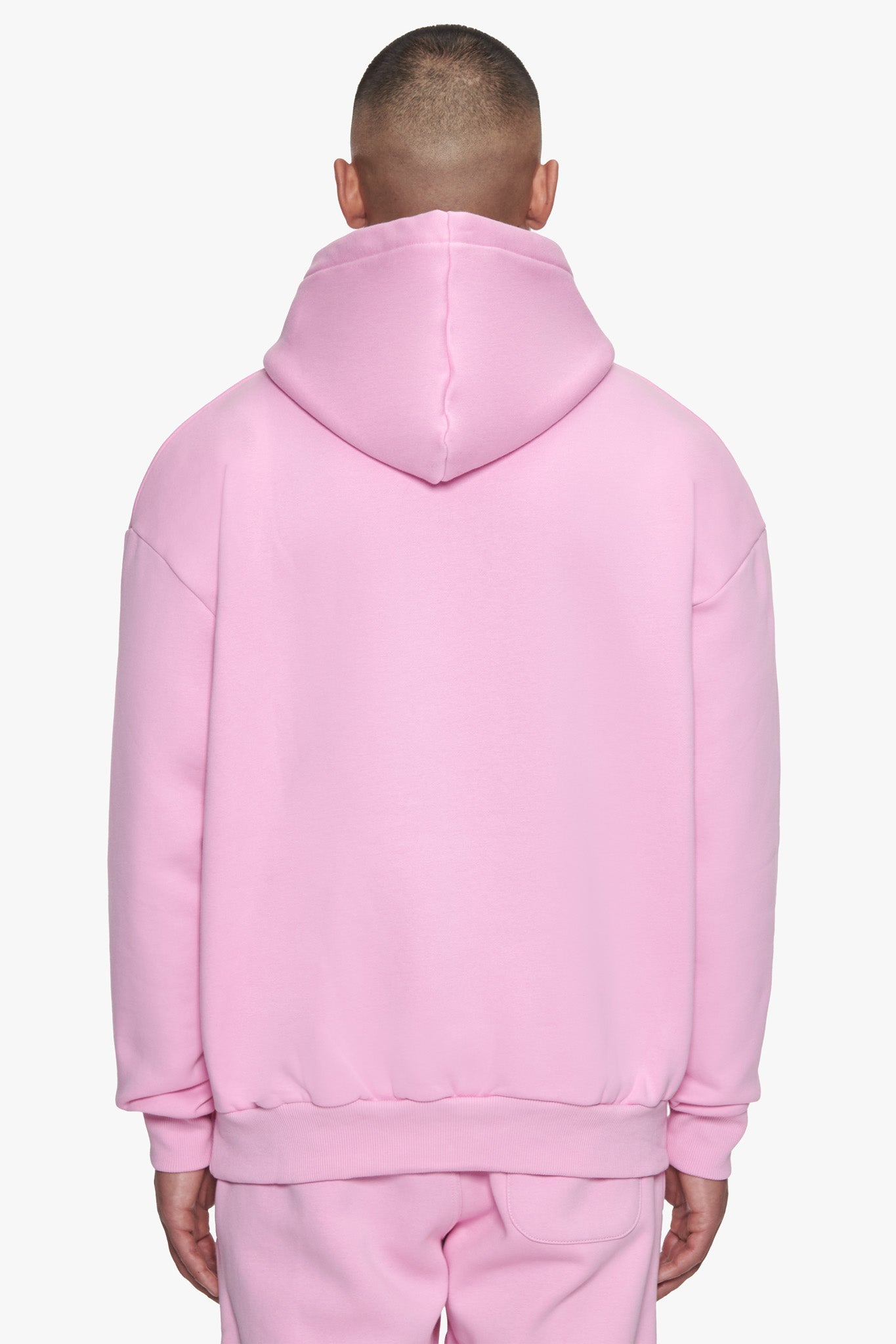 OVERSIZE METAL PATCH HOODIE PINK