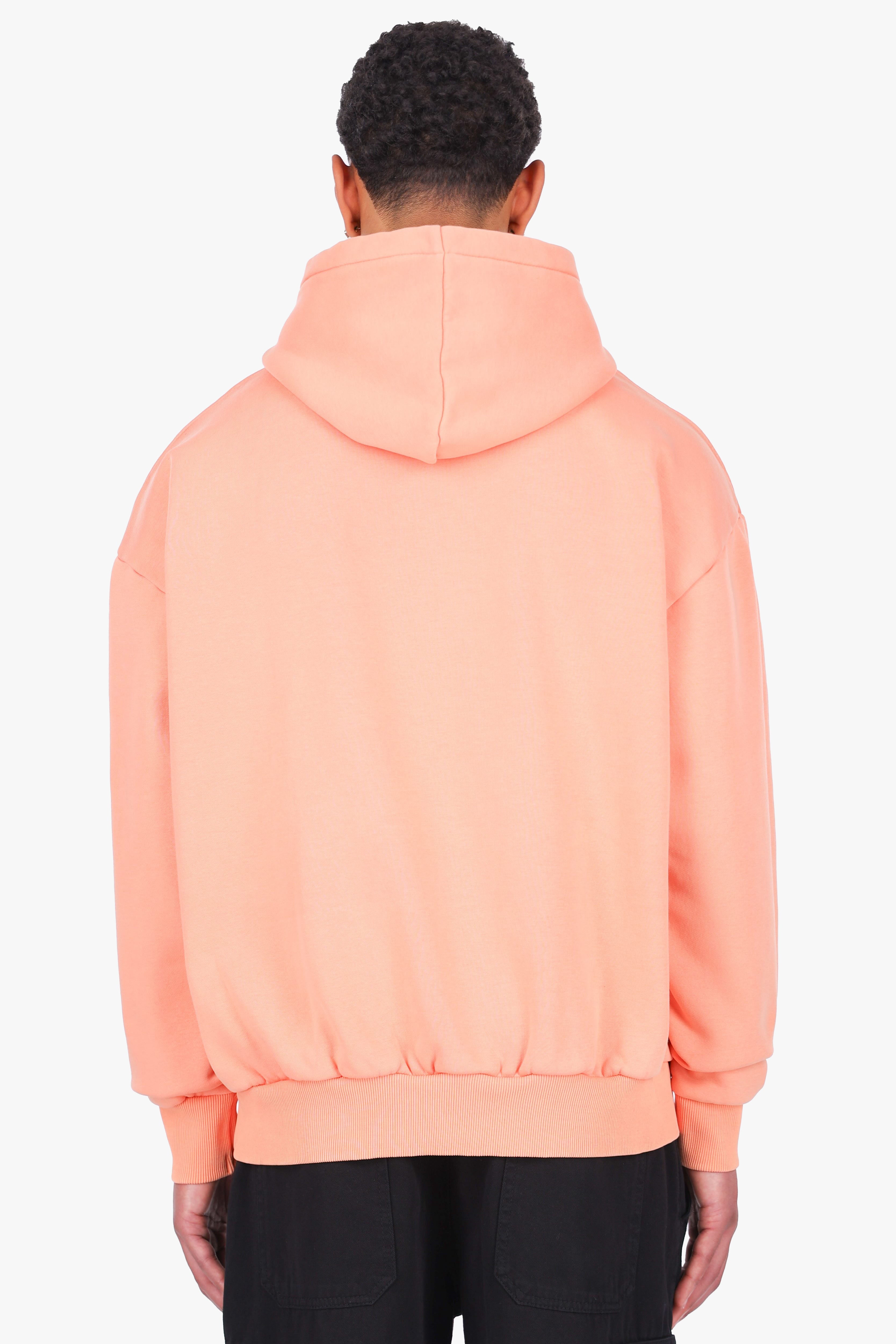 HEAVY OVERSIZE EMBO HOODIE ORANGE