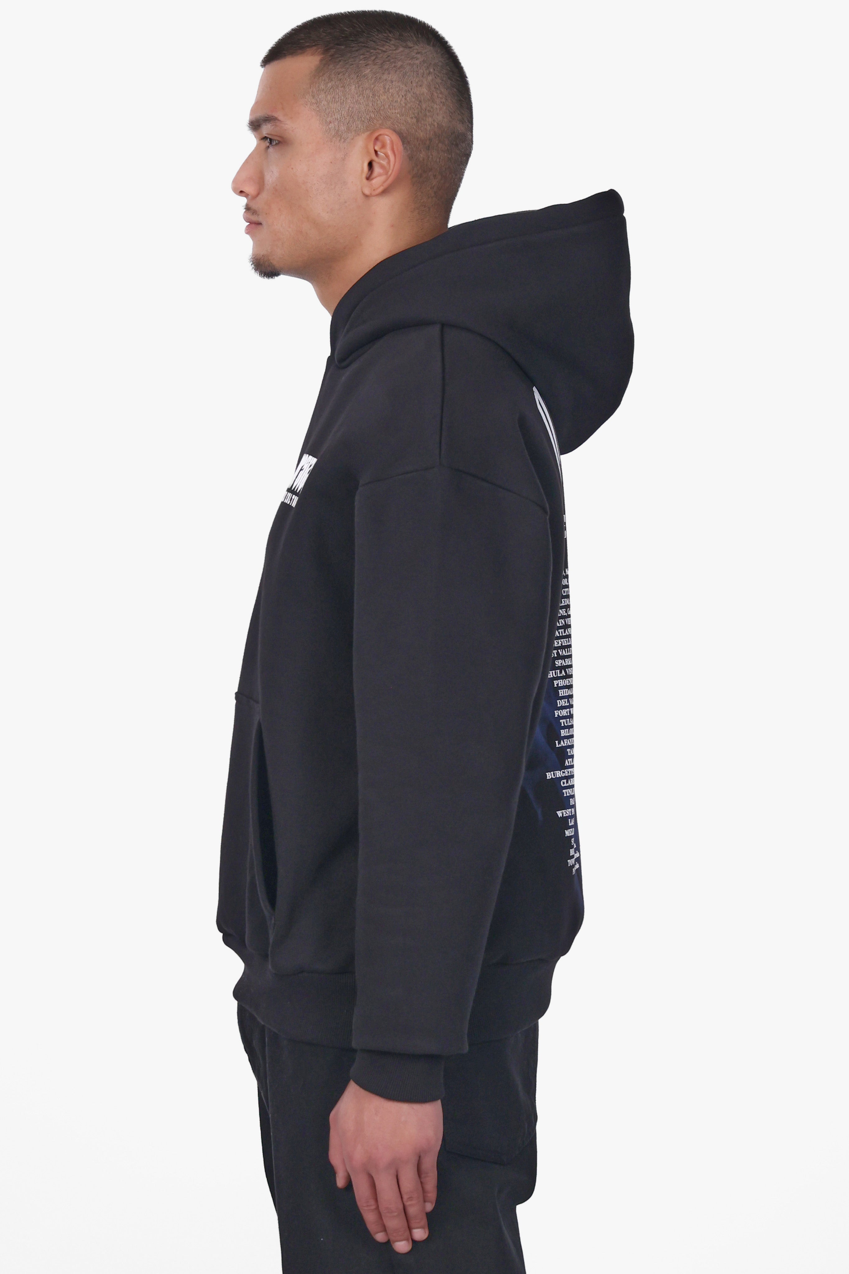 HEAVY OVERSIZE CULTURE HOODIE TOUR BLACK