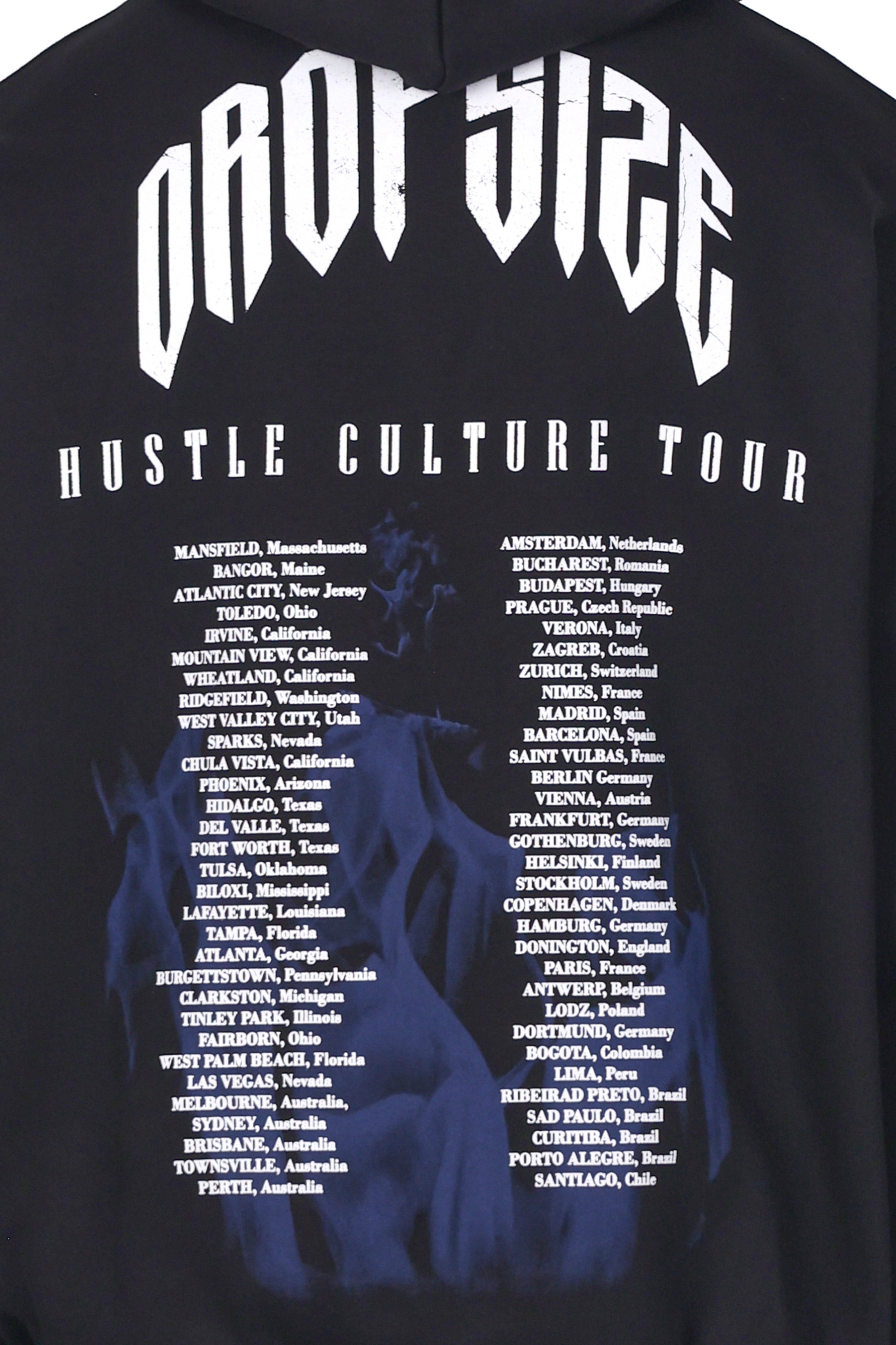 HEAVY OVERSIZE CULTURE HOODIE TOUR BLACK