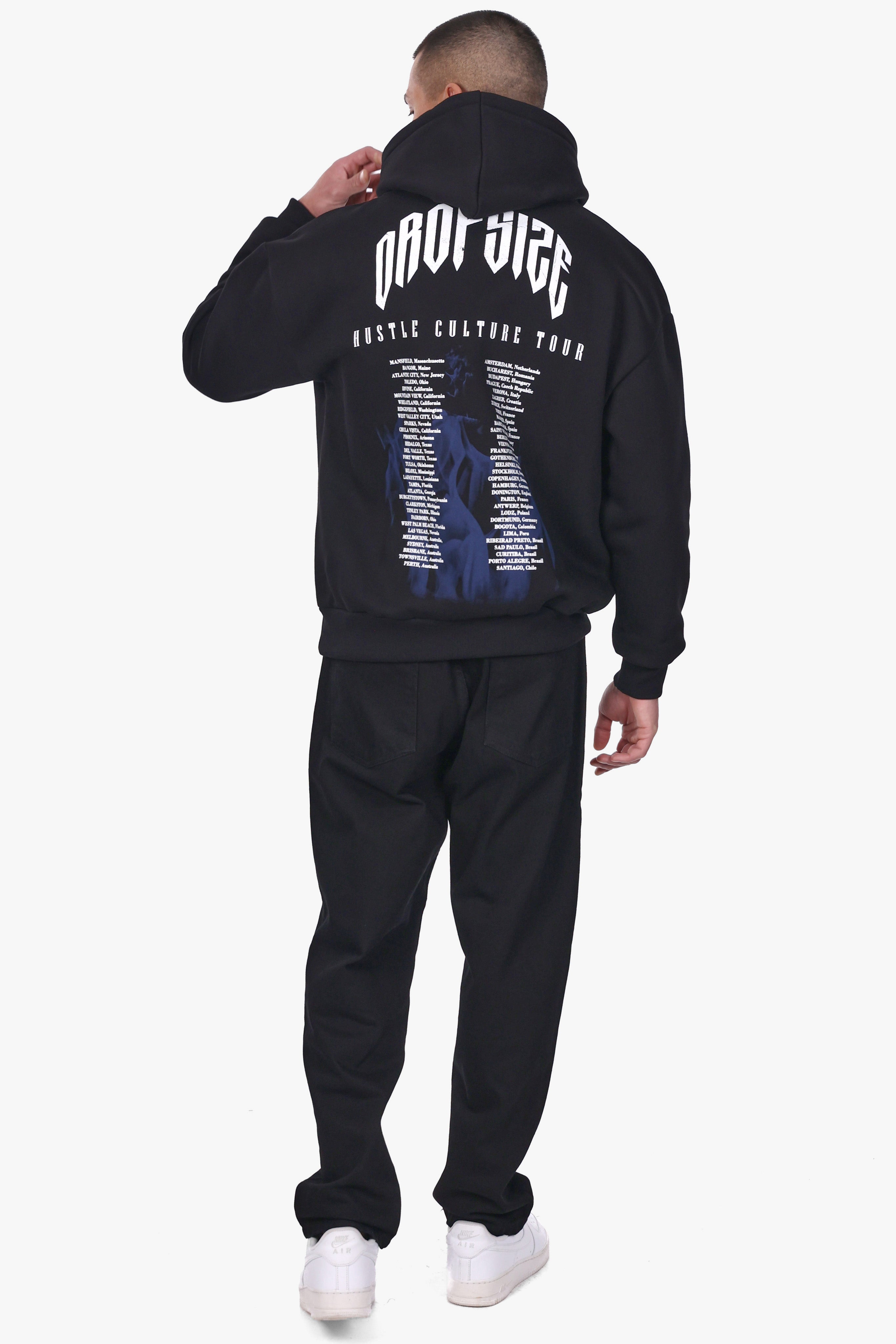 HEAVY OVERSIZE CULTURE HOODIE TOUR BLACK