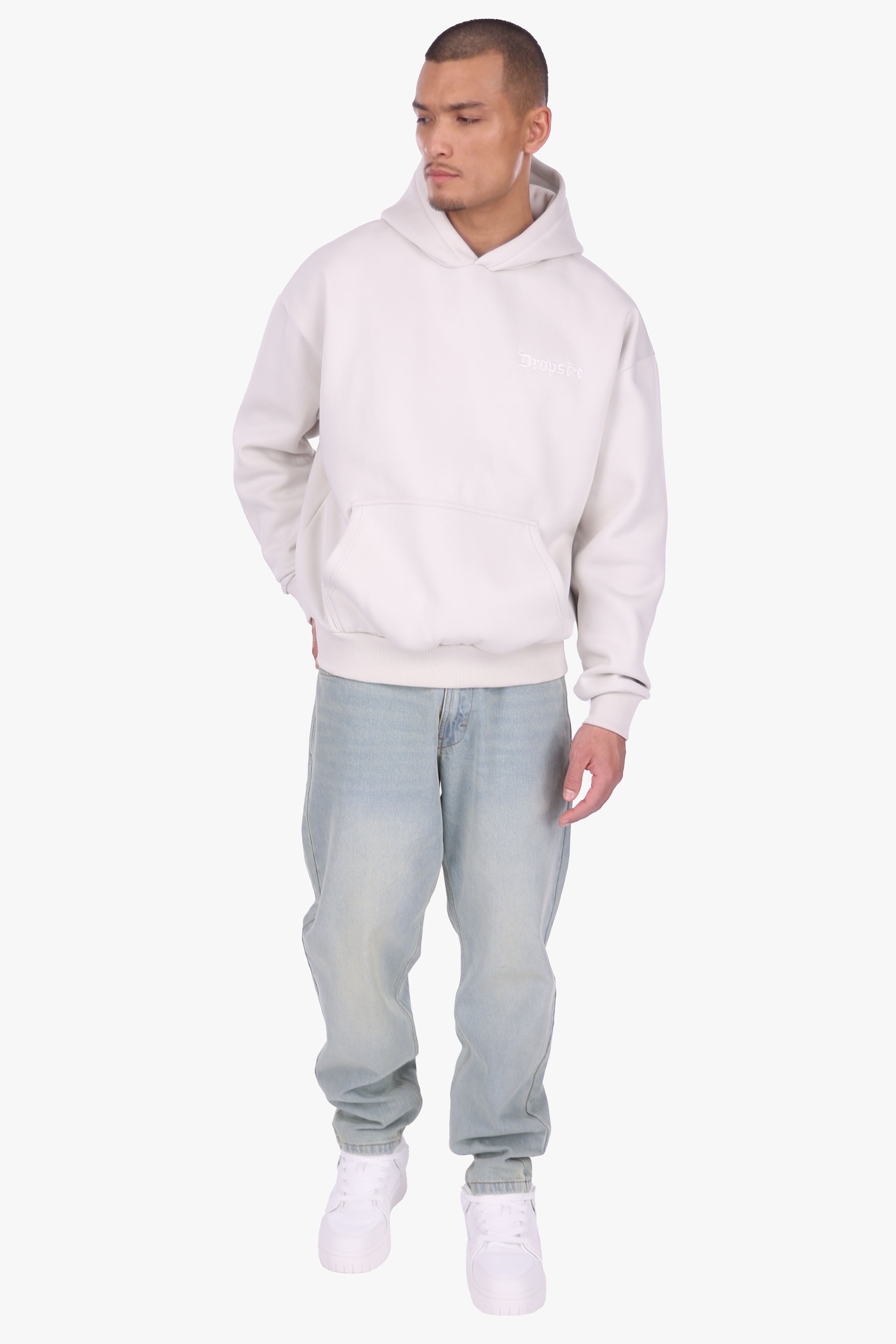 HEAVY OVERSIZE EMBO LIGHT GREY