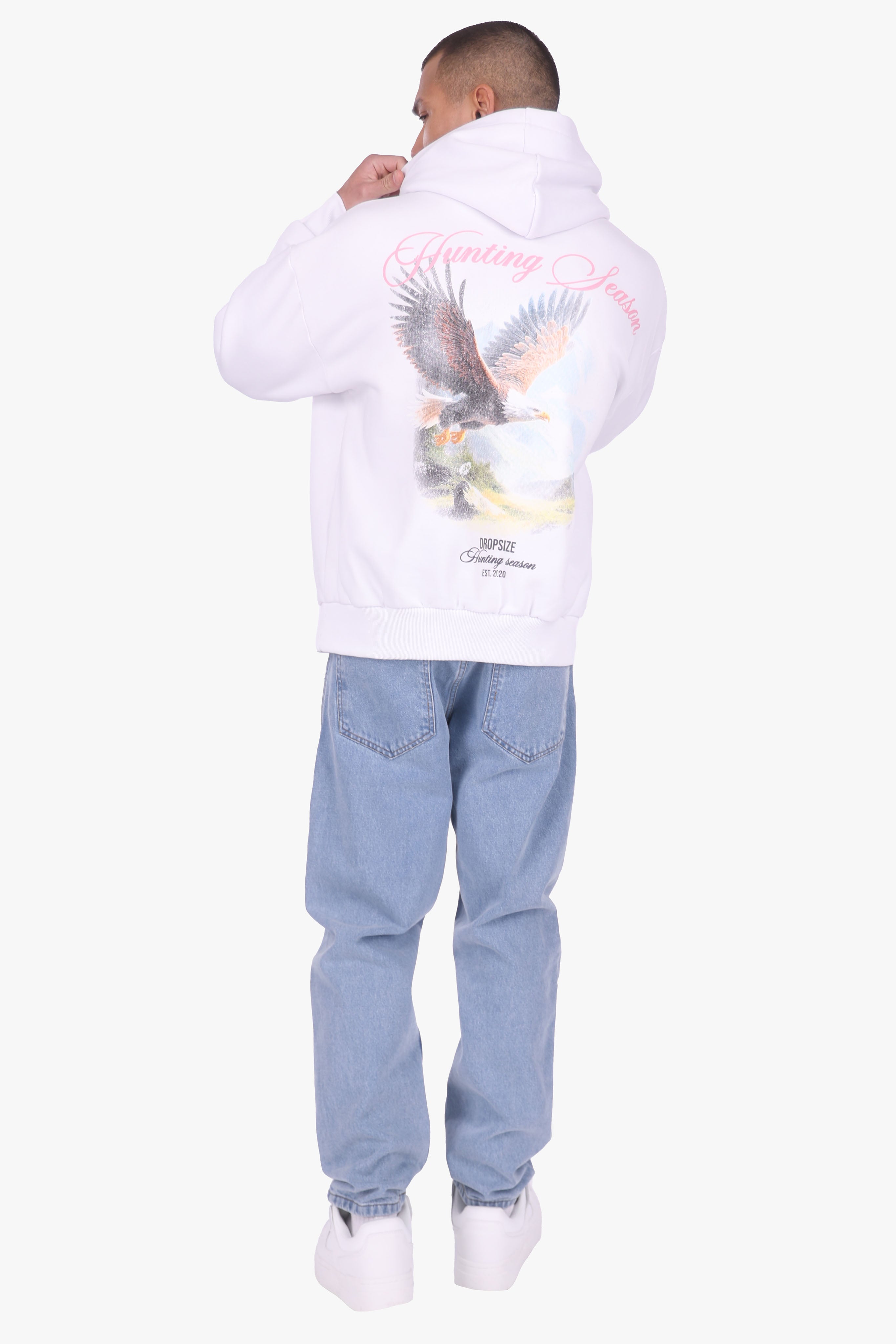 HEAVY OVERSIZE HUNTING SEASON HOODIE WHITE