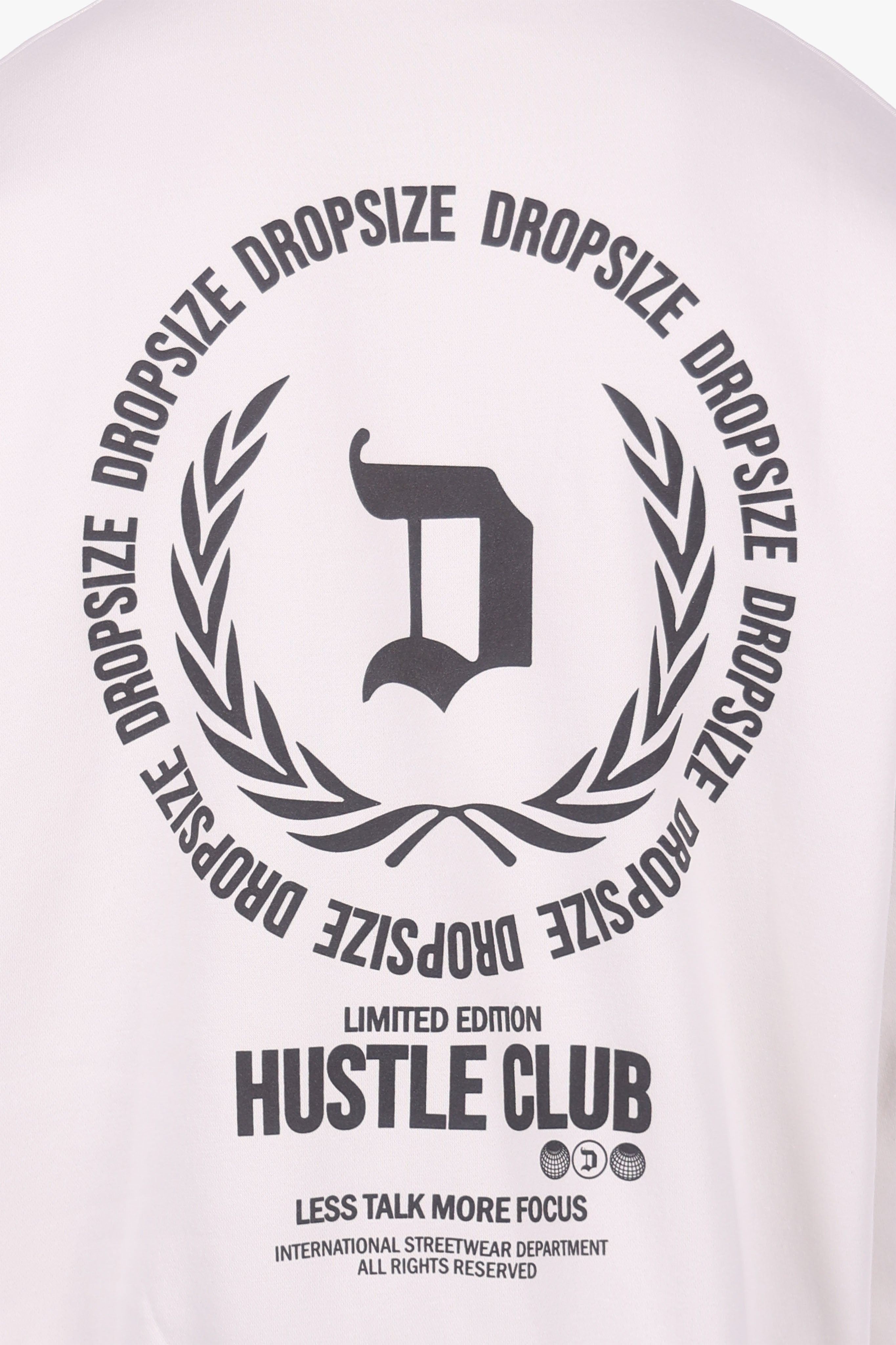 HEAVY OVERSIZE HUSTLE CLUB HOODIE LIGHT GREY