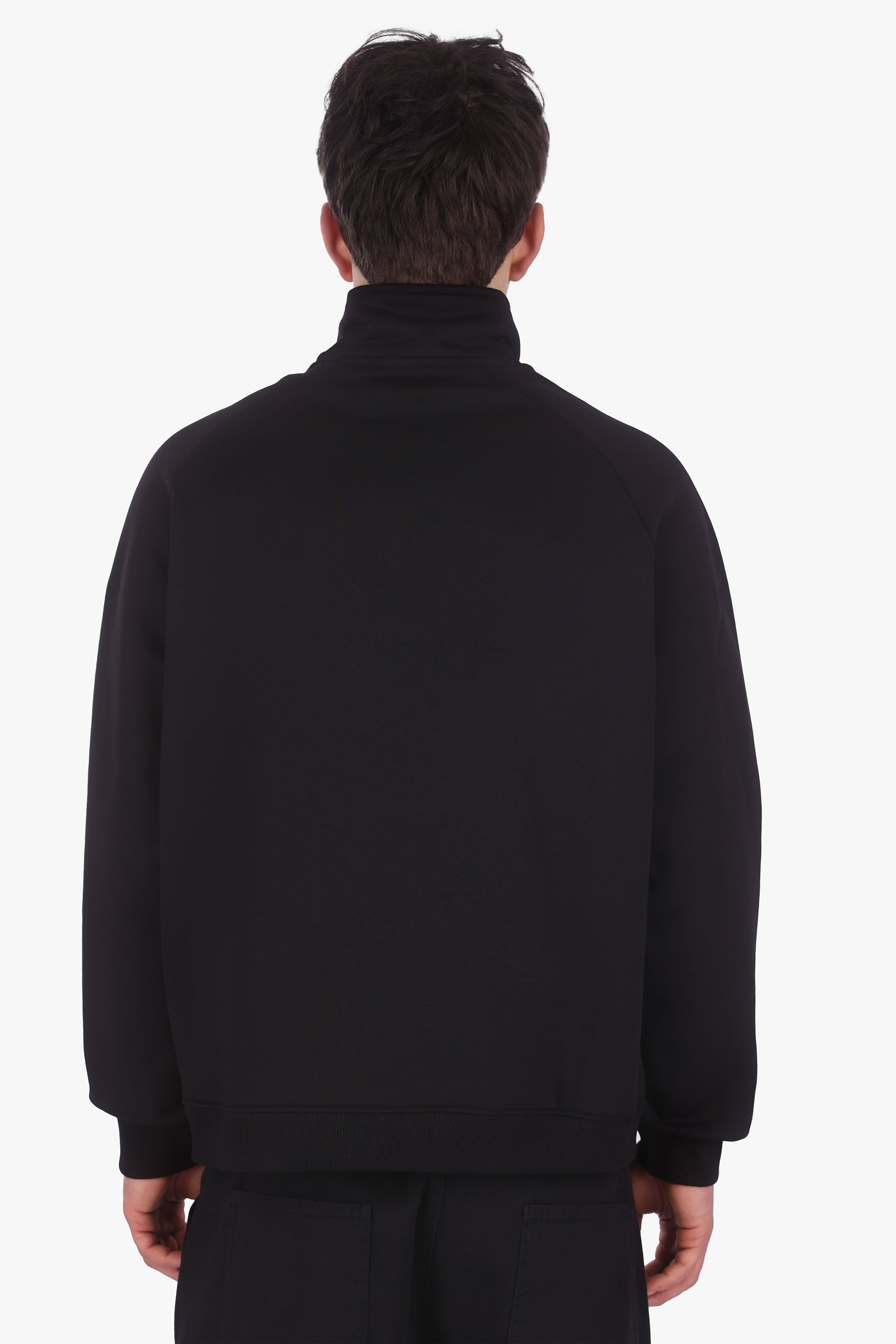 HEAVY OVERSIZED HALF ZIPPER BLACK