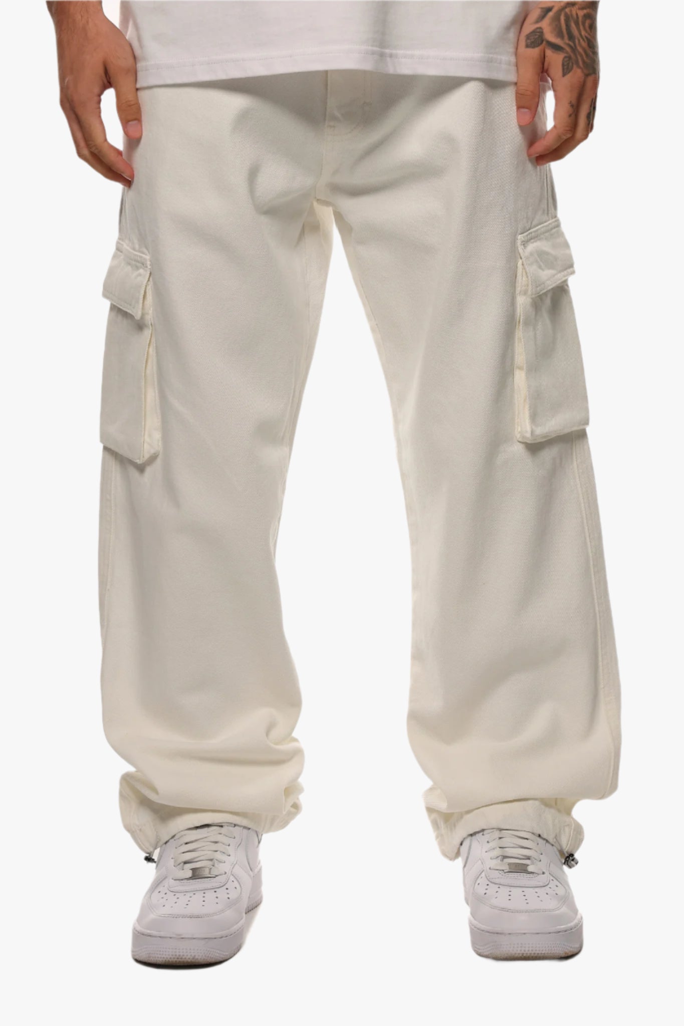 CARGO JEANS WHITE